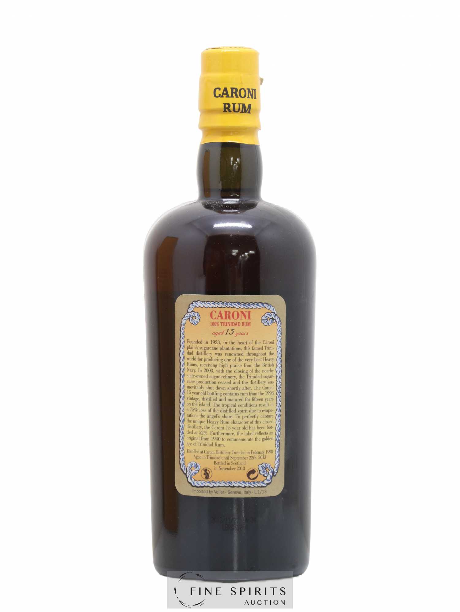 Caroni 15 years 1998 Velier 104° Proof bottled 2013 Extra Strong - Lot de 1 bouteille - 2