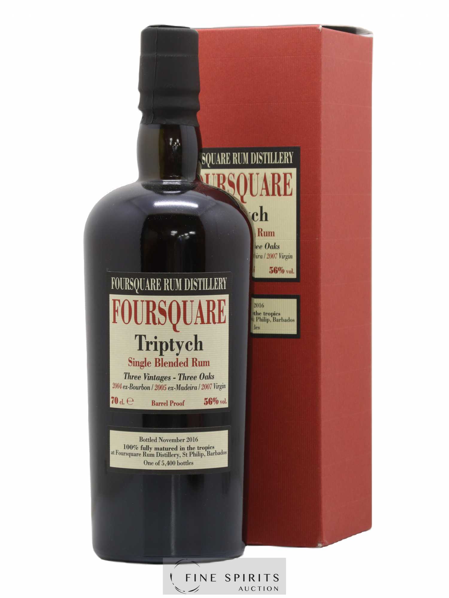 Foursquare Velier Triptych One of 5400 - bottled 2016 - Lot de 1 bouteille - 0