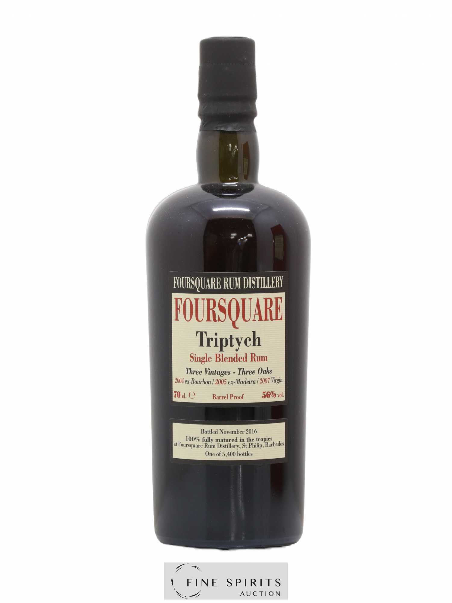 Foursquare Velier Triptych One of 5400 - bottled 2016 - Lot de 1 bouteille - 1
