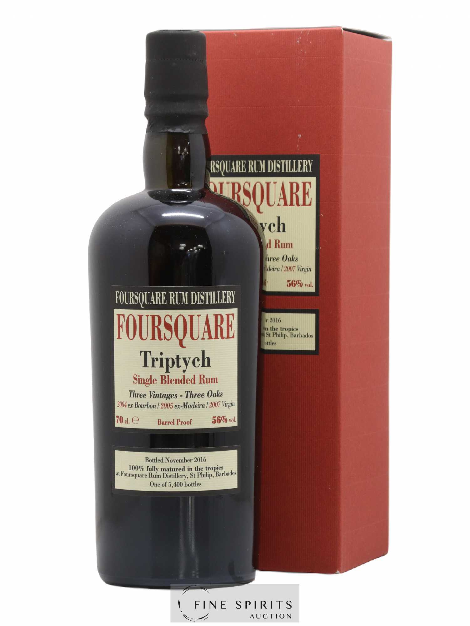 Foursquare Velier Triptych One of 5400 - bottled 2016 - Lot de 1 bouteille - 0