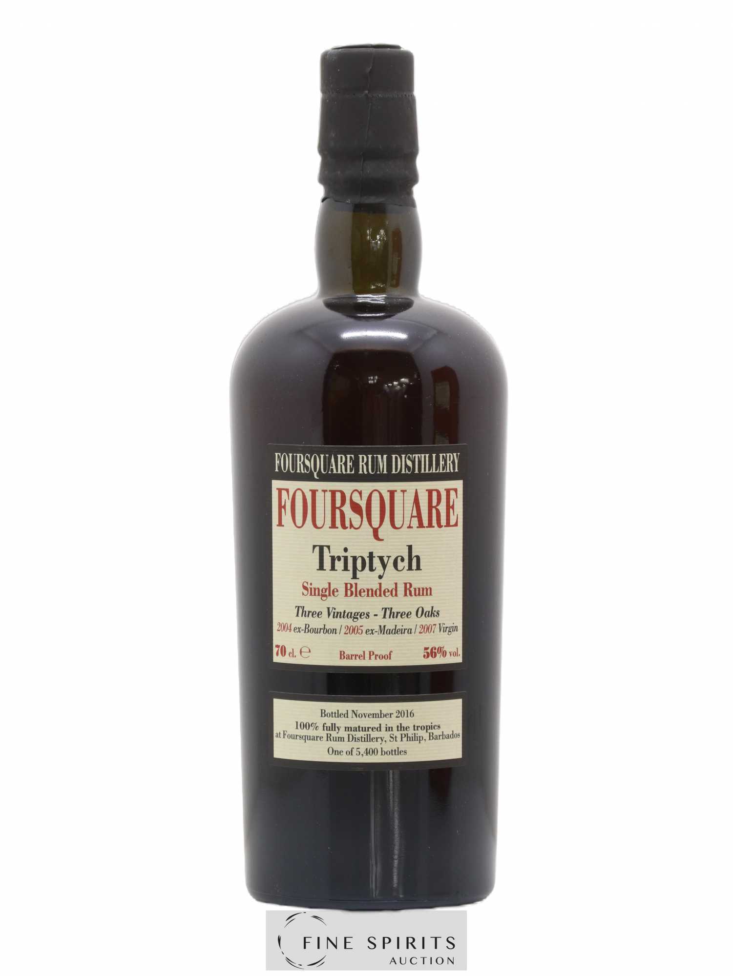 Foursquare Velier Triptych One of 5400 - bottled 2016 - Lot de 1 bouteille - 1