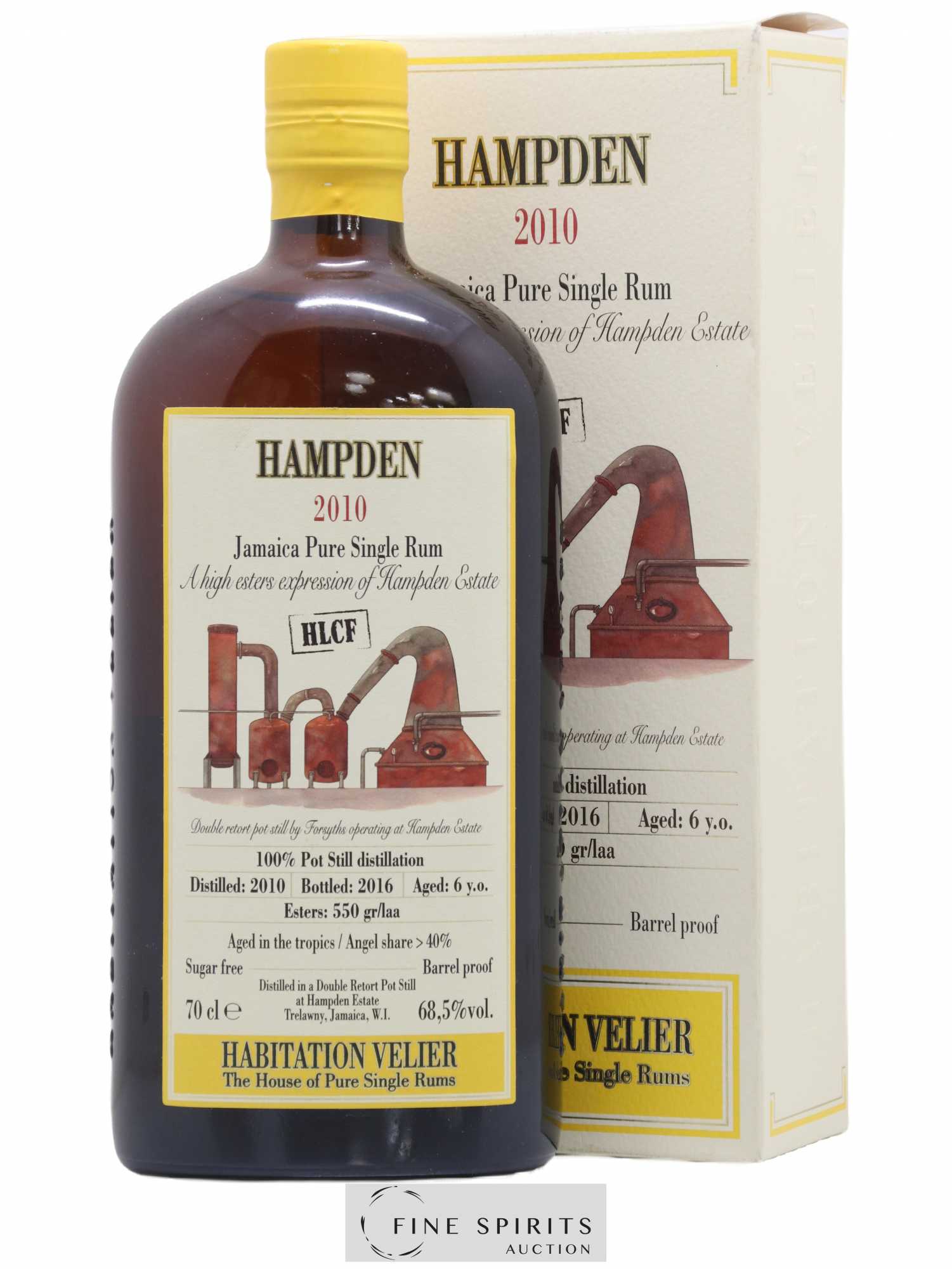 Hampden 6 years 2010 Velier HLCF Pot Still Distillation - bottled 2016 Habitation Velier - Lot de 1 bouteille - 0