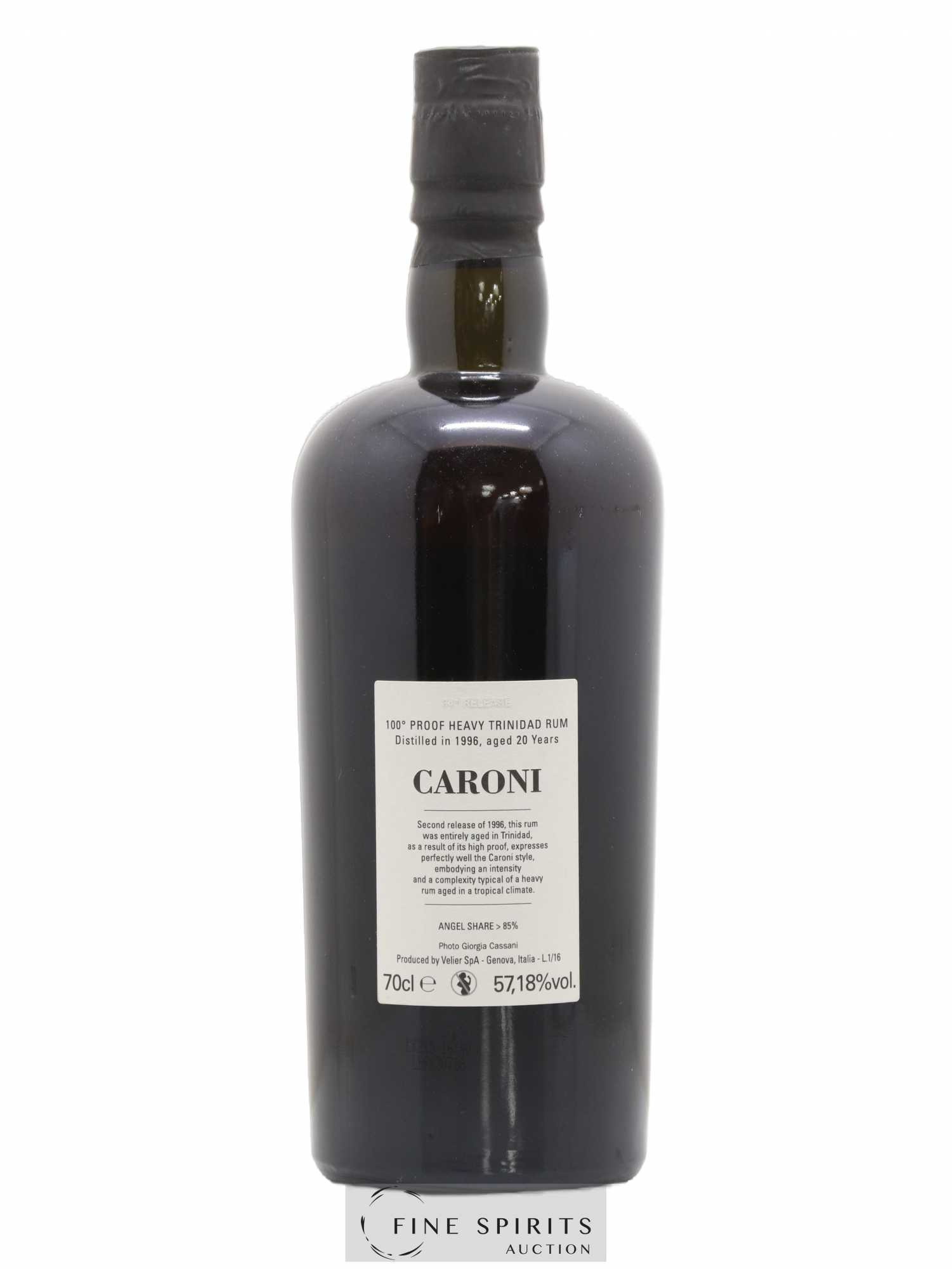 Caroni 20 years 1996 Velier The Heavy Wall 100° Proof 34th Release - One of 3800 - bottled 2016 Special Release - Lot de 1 bouteille - 1
