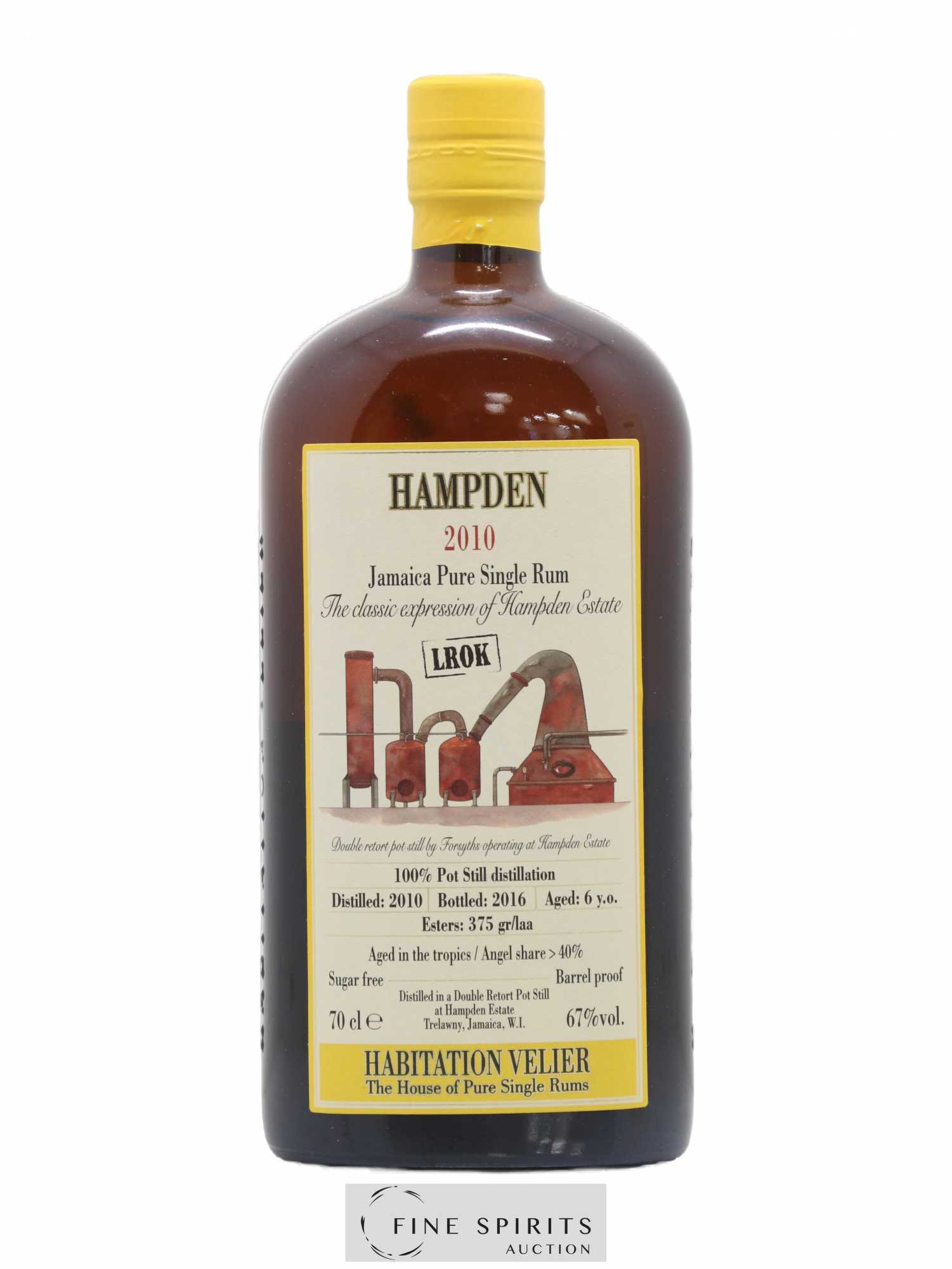 Hampden 6 years 2010 Velier LROK Pot Still Distillation - bottled 2016 Habitation Velier - Lot de 1 bouteille - 1