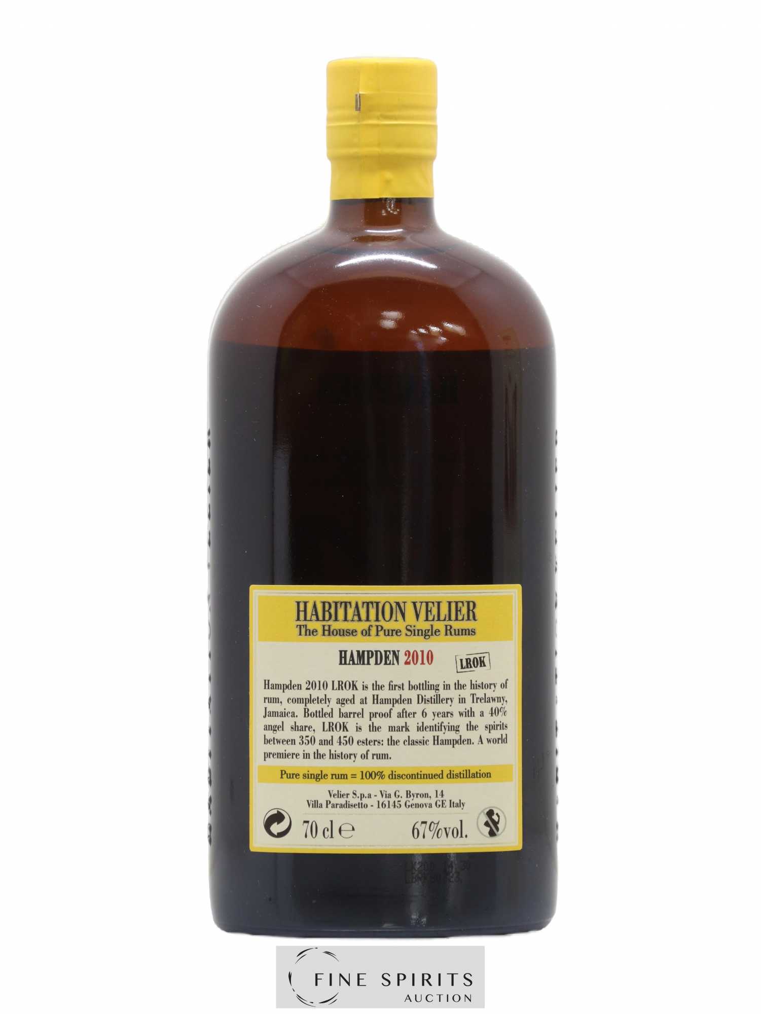 Hampden 6 years 2010 Velier LROK Pot Still Distillation - bottled 2016 Habitation Velier - Lot de 1 bouteille - 2