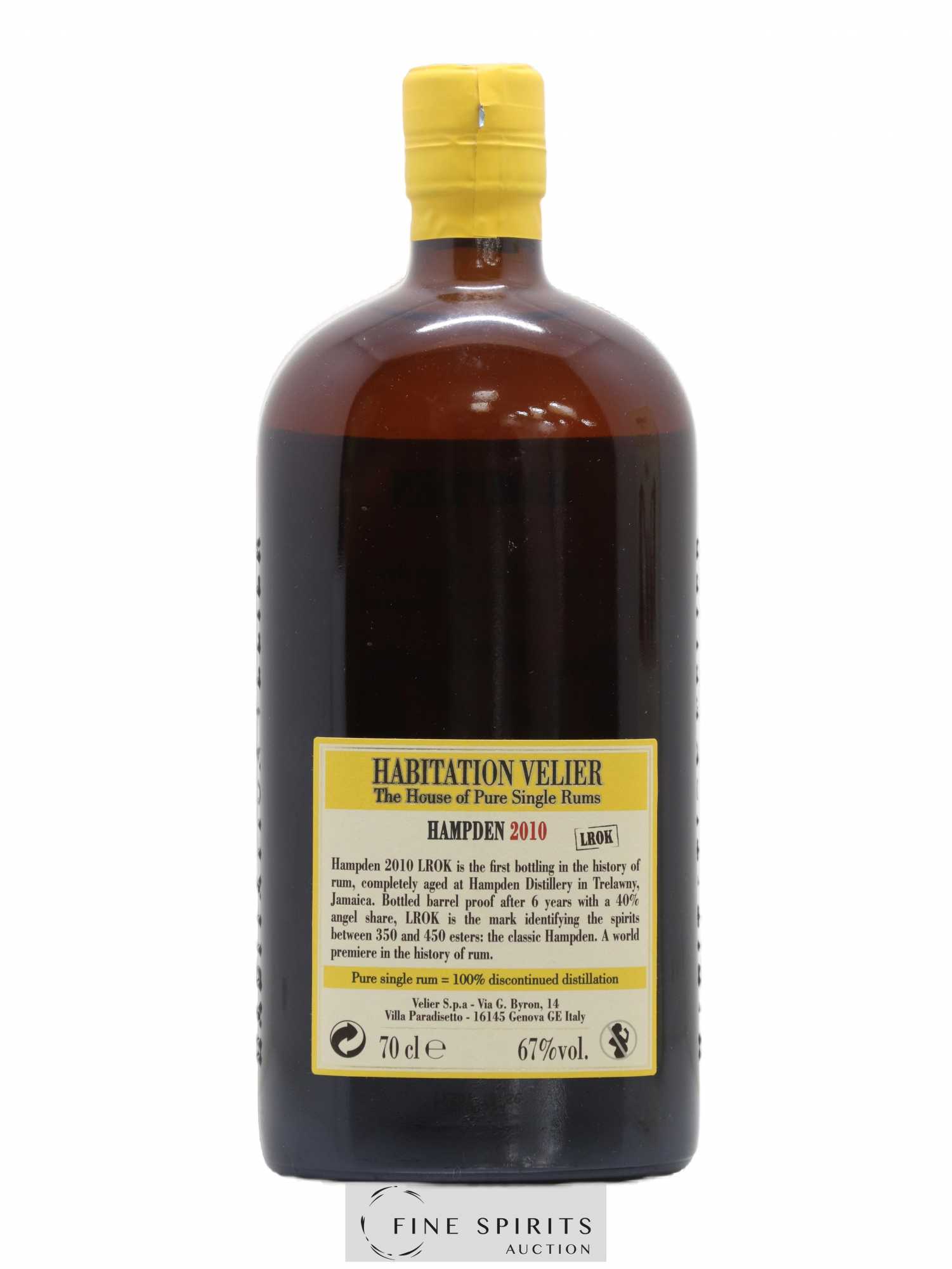 Hampden 6 years 2010 Velier LROK Pot Still Distillation - bottled 2016 Habitation Velier - Lot de 1 bouteille - 2