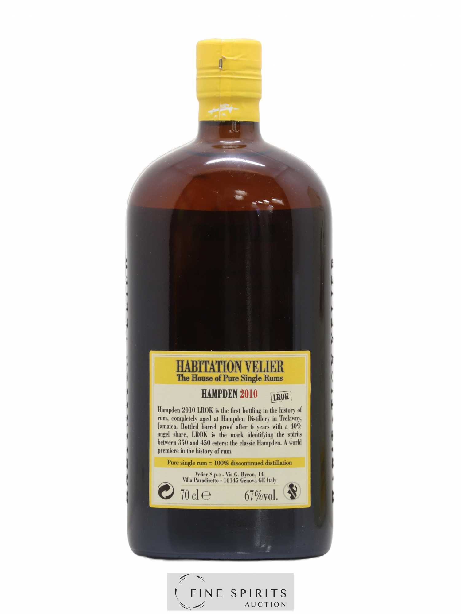 Hampden 6 years 2010 Velier LROK Pot Still Distillation - bottled 2016 Habitation Velier - Lot de 1 bouteille - 2