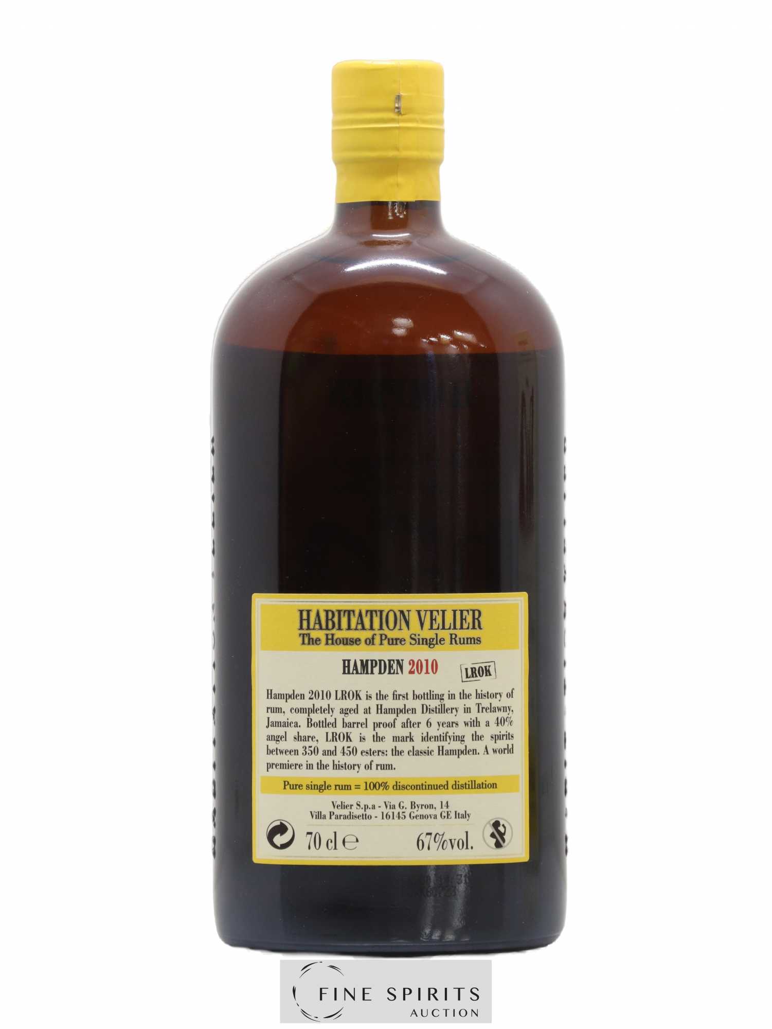 Hampden 6 years 2010 Velier LROK Pot Still Distillation - bottled 2016 Habitation Velier - Lot de 1 bouteille - 2