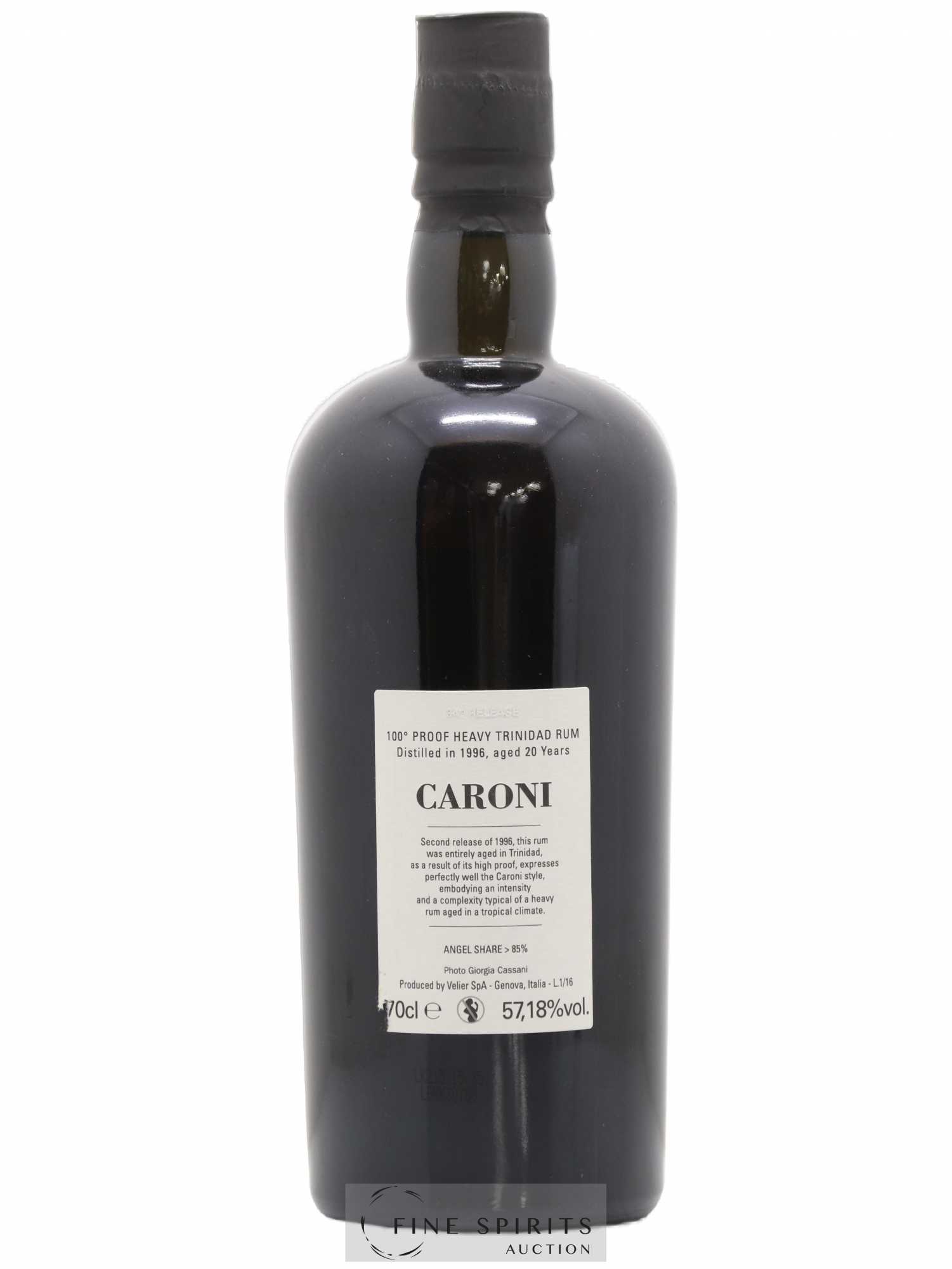 Caroni 20 years 1996 Velier The Heavy Wall 100° Proof 34th Release - One of 3800 - bottled 2016 Special Release - Lot de 1 bouteille - 1