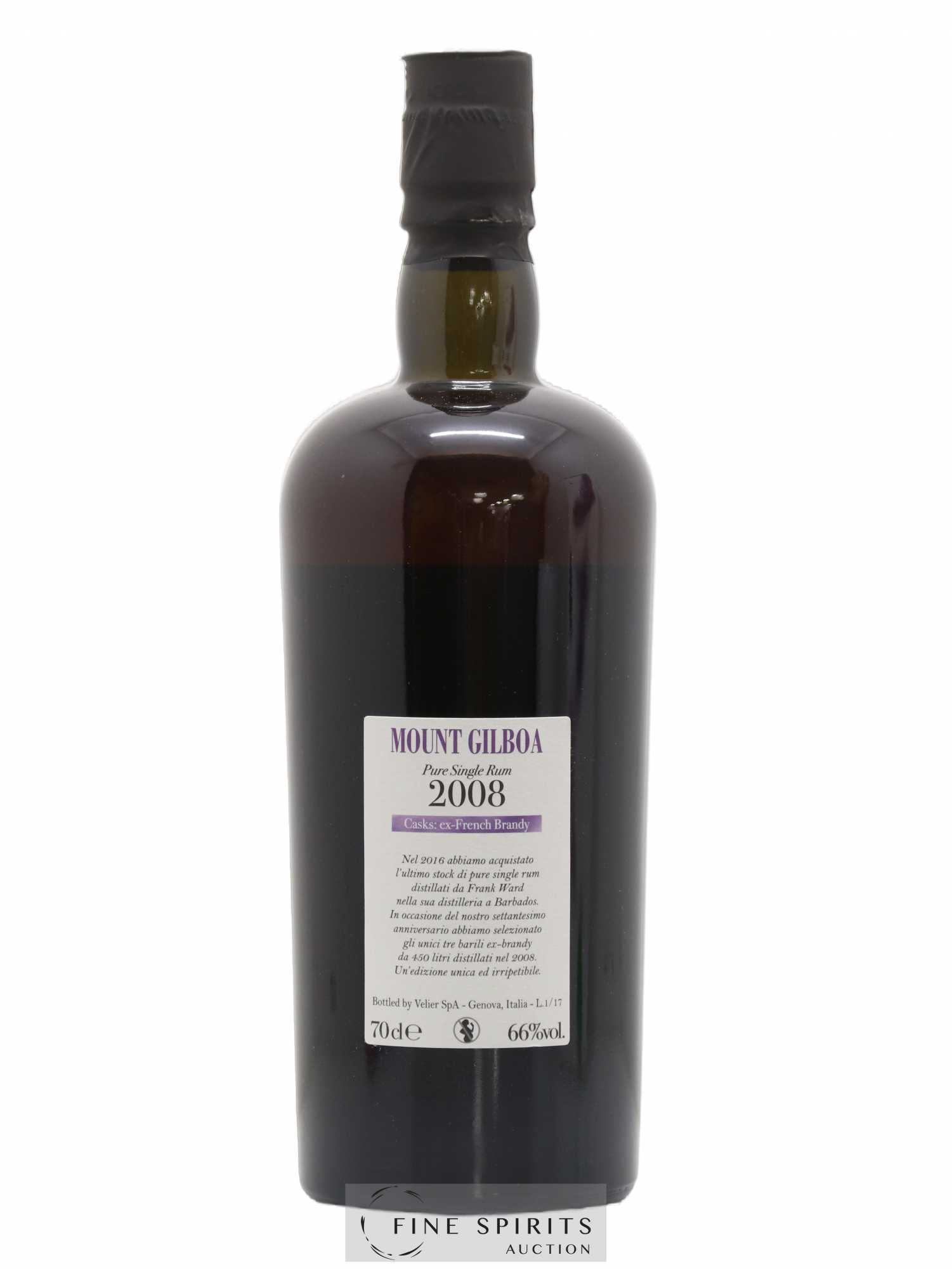 Mount Gilboa 2008 Of. bottled 2017 Velier 70th Anniversary - Lot de 1 bouteille - 2
