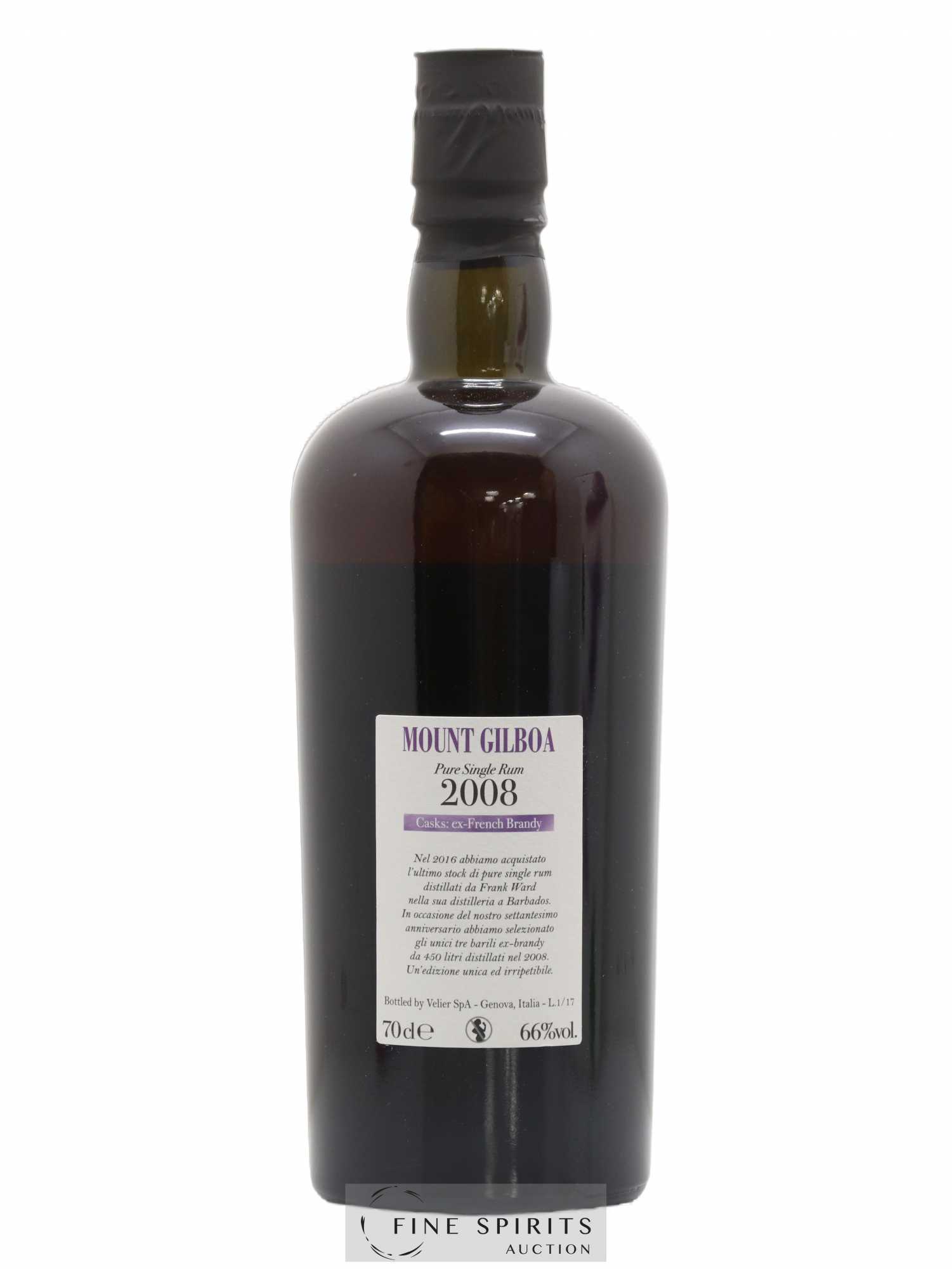 Mount Gilboa 2008 Of. bottled 2017 Velier 70th Anniversary - Lot de 1 bouteille - 2