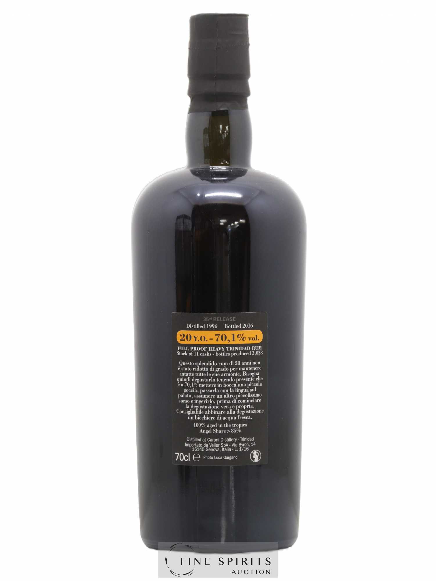 Caroni 20 years 1996 Velier Trespassers 35th Release - 3038 bottles - bottled 2016 Full Proof - Lot de 1 bouteille - 2
