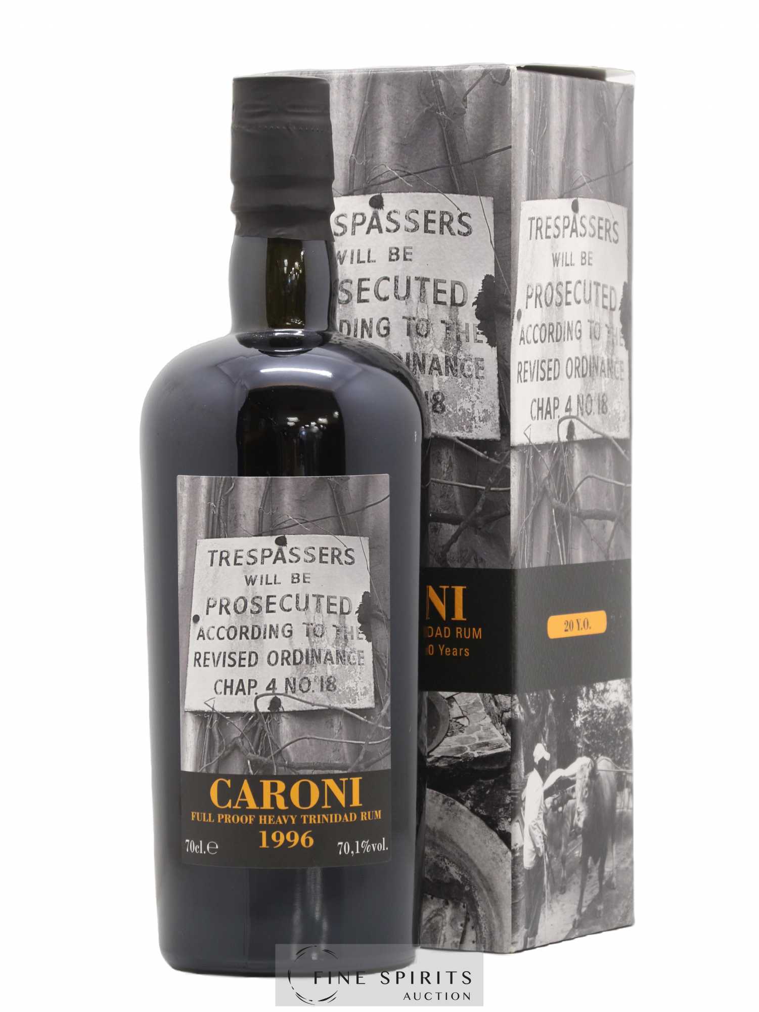 Caroni 20 years 1996 Velier Trespassers 35th Release - 3038 bottles - bottled 2016 Full Proof - Lot de 1 bouteille - 0
