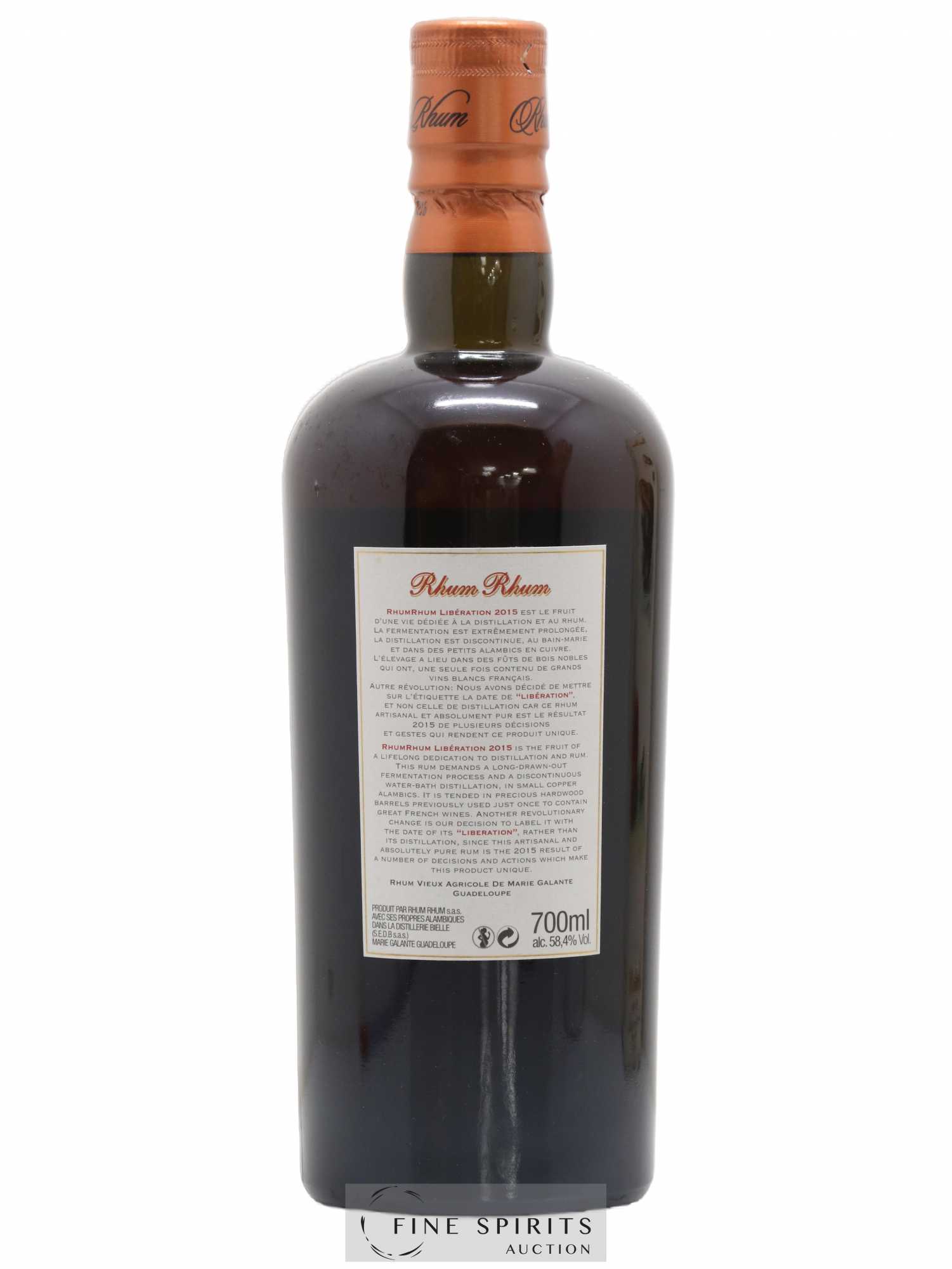 Rhum Rhum Of. PMG - Maitre Capovilla Libération 2015 Version Intégrale - Posten von 1 Flasche - 2