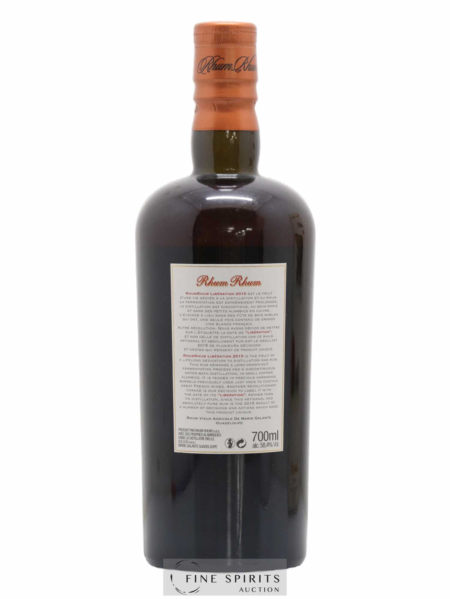 Rhum Rhum Of. PMG - Maitre Capovilla Libération 2015 Version Intégrale - Posten von 1 Flasche - 2