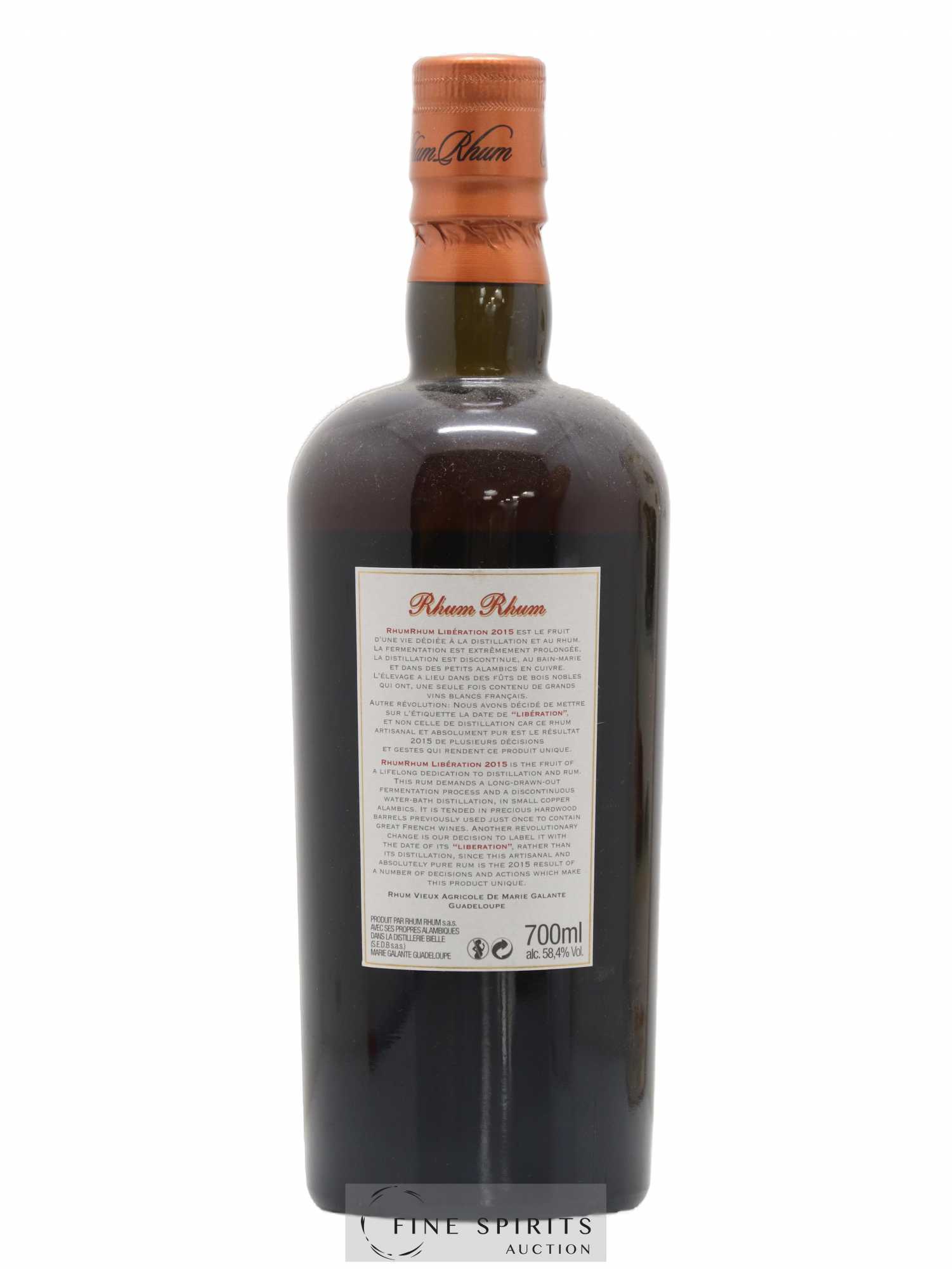 Rhum Rhum Of. PMG - Maitre Capovilla Libération 2015 Version Intégrale - Posten von 1 Flasche - 2