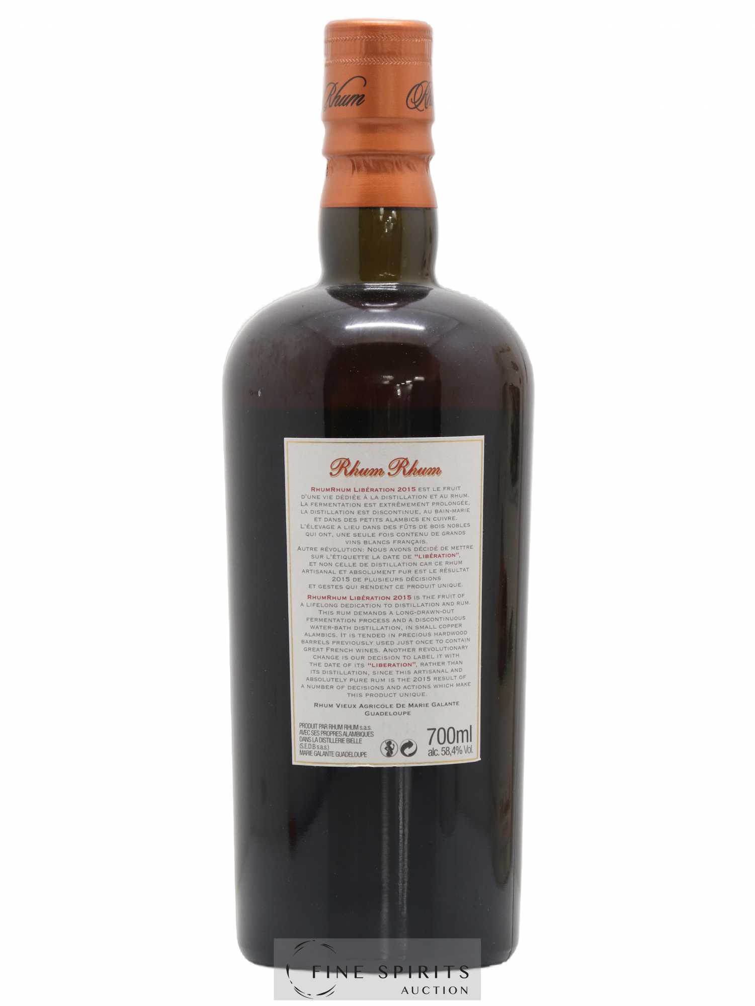 Rhum Rhum Of. PMG - Maitre Capovilla Libération 2015 Version Intégrale - Lot of 1 bottle - 2