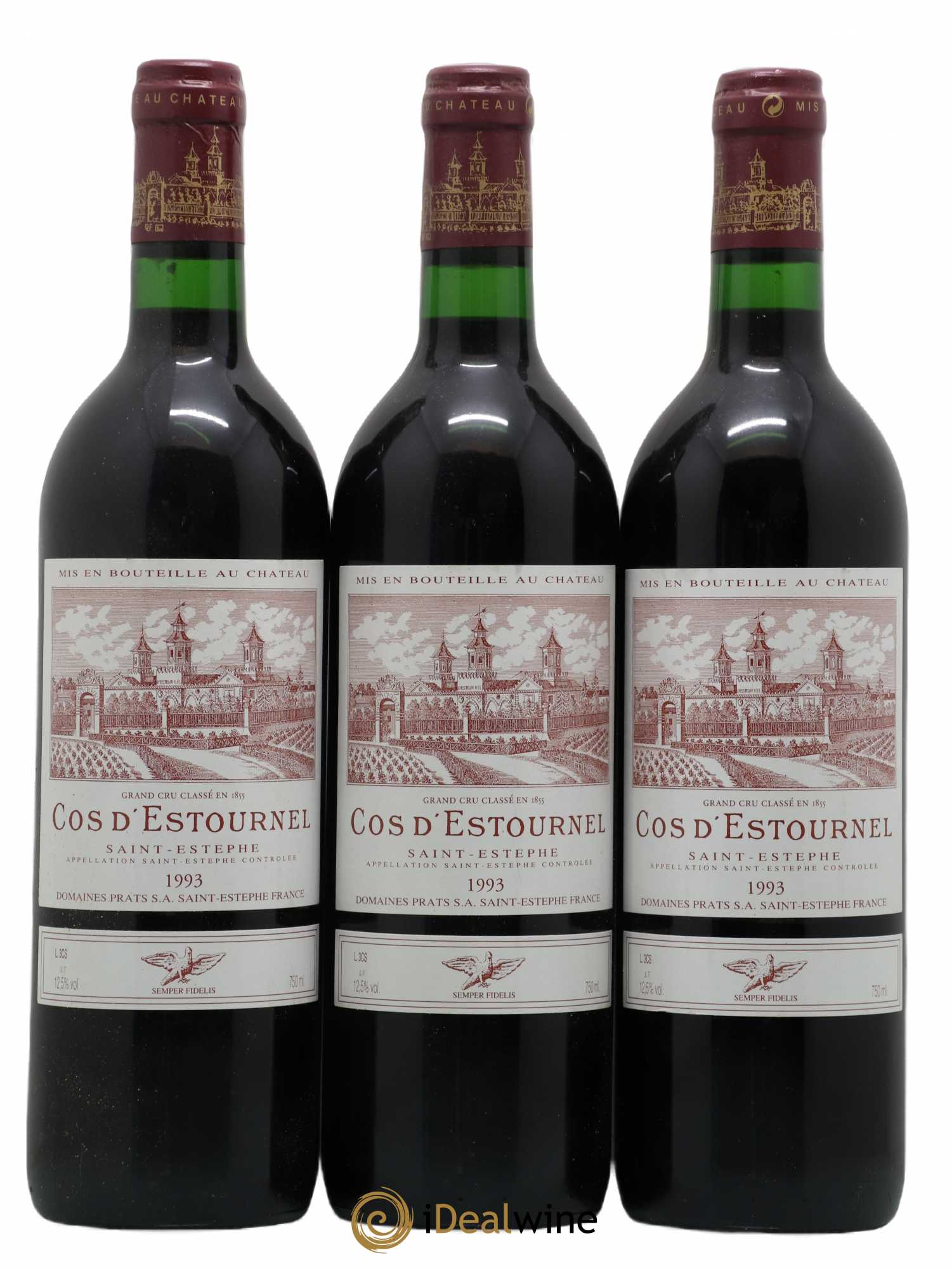 Cos d'Estournel 2ème Grand Cru Classé 1993 - Lot de 3 bouteilles - 0