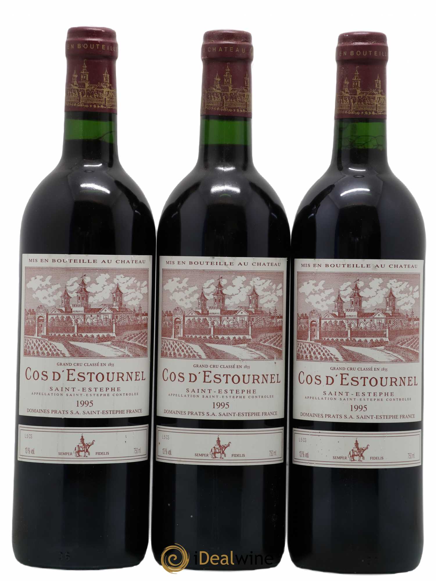 Cos d'Estournel 2ème Grand Cru Classé 1995 - Lot de 3 bouteilles - 0