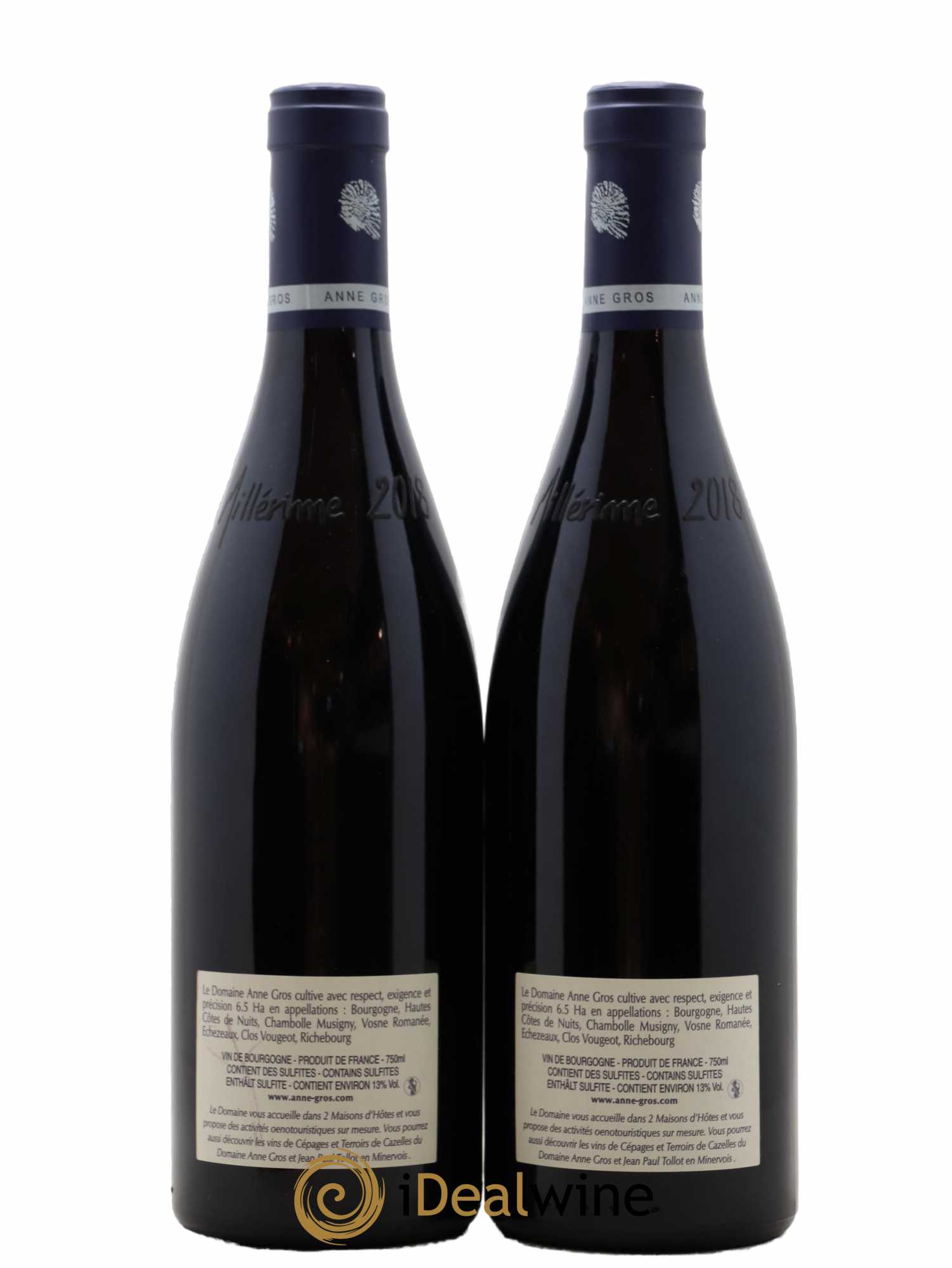 Richebourg Grand Cru Anne Gros 2018 - Lot de 2 bouteilles - 1