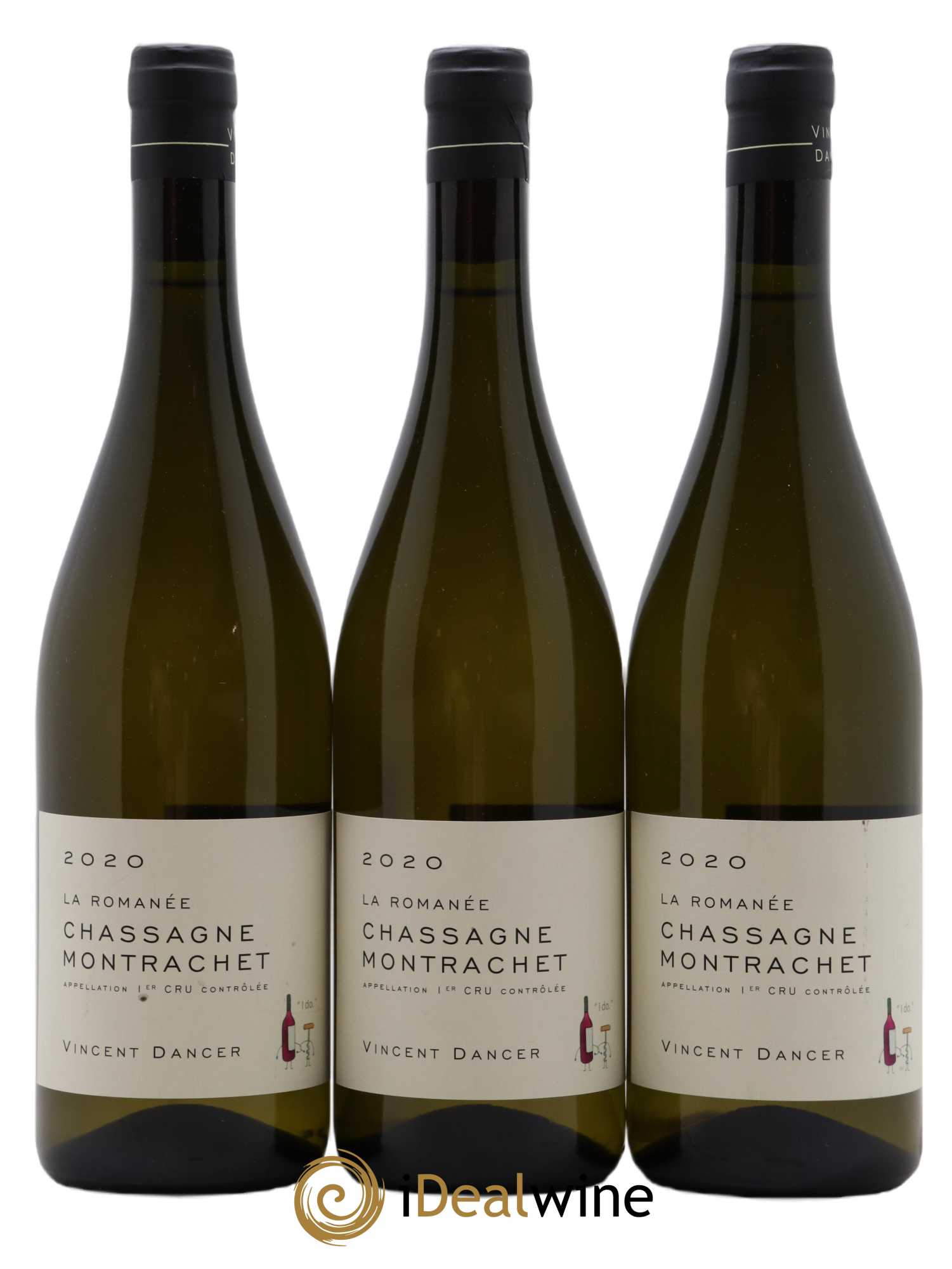 Chassagne-Montrachet 1er Cru La Romanée Vincent Dancer 2020 - Lot de 3 bouteilles - 0