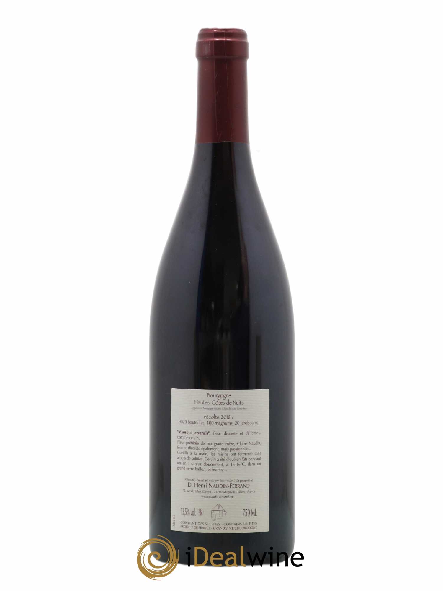 Hautes-Côtes de Nuits Myosotis Arvensis Naudin-Ferrand (Domaine) 2018 - Lot de 1 bouteille - 1
