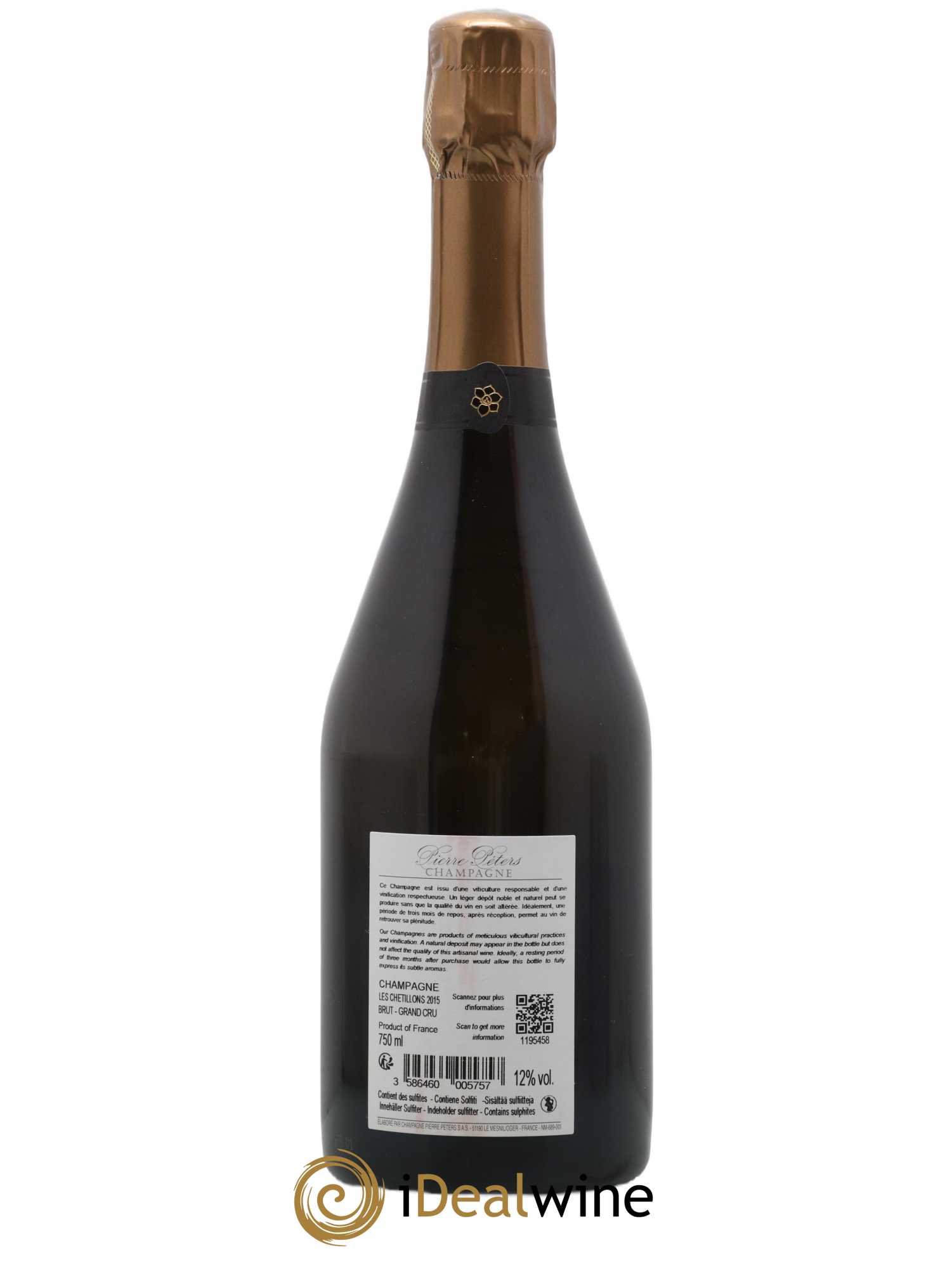 Blanc de Blancs Les Chétillons Oenothèque Pierre Péters 2015 - Lotto di 1 bottiglia - 1