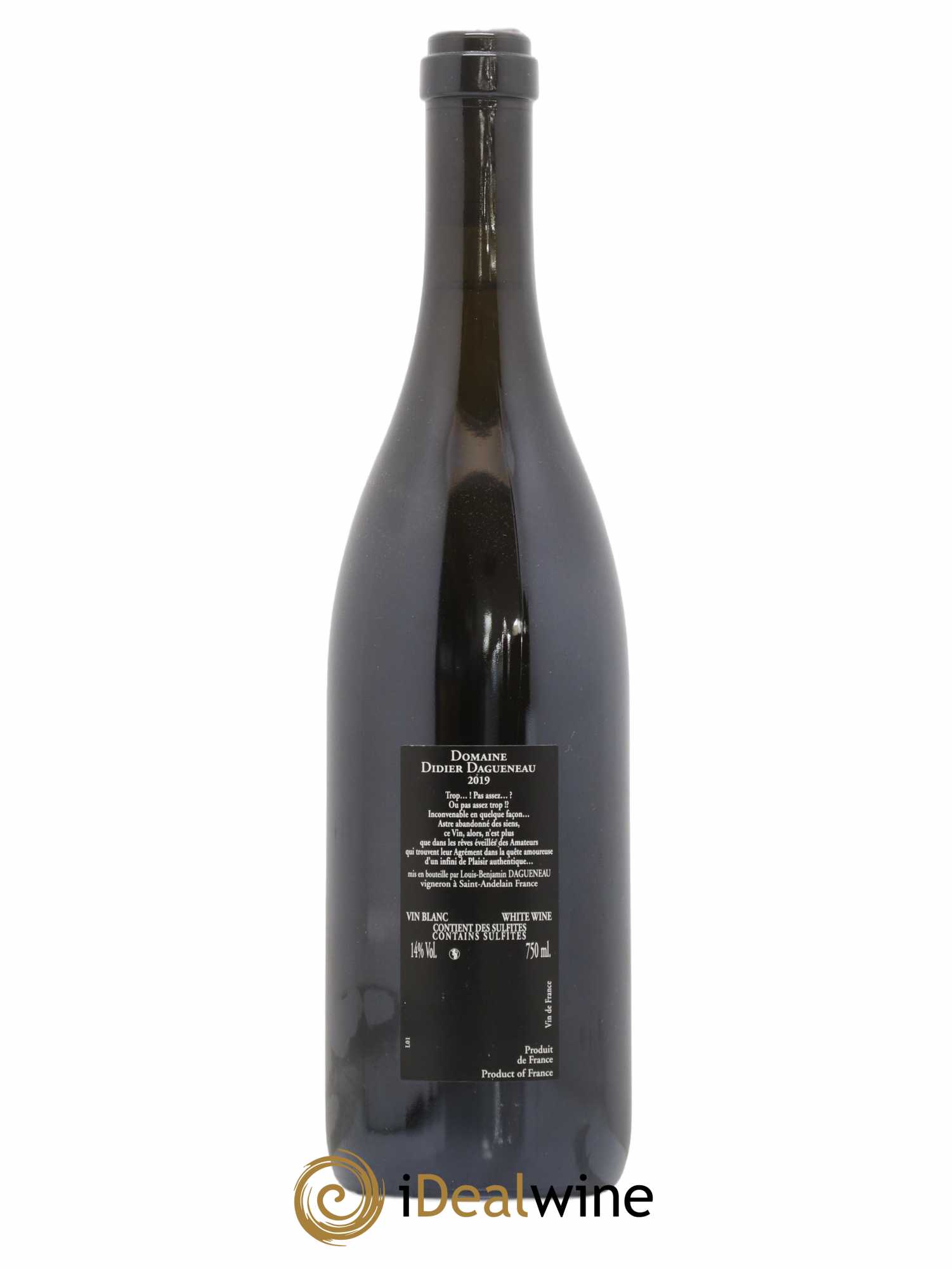 Vin de France (anciennement Pouilly-Fumé) Silex Dagueneau (Domaine Didier - Louis-Benjamin) 2019 - Lot of 1 bottle - 1