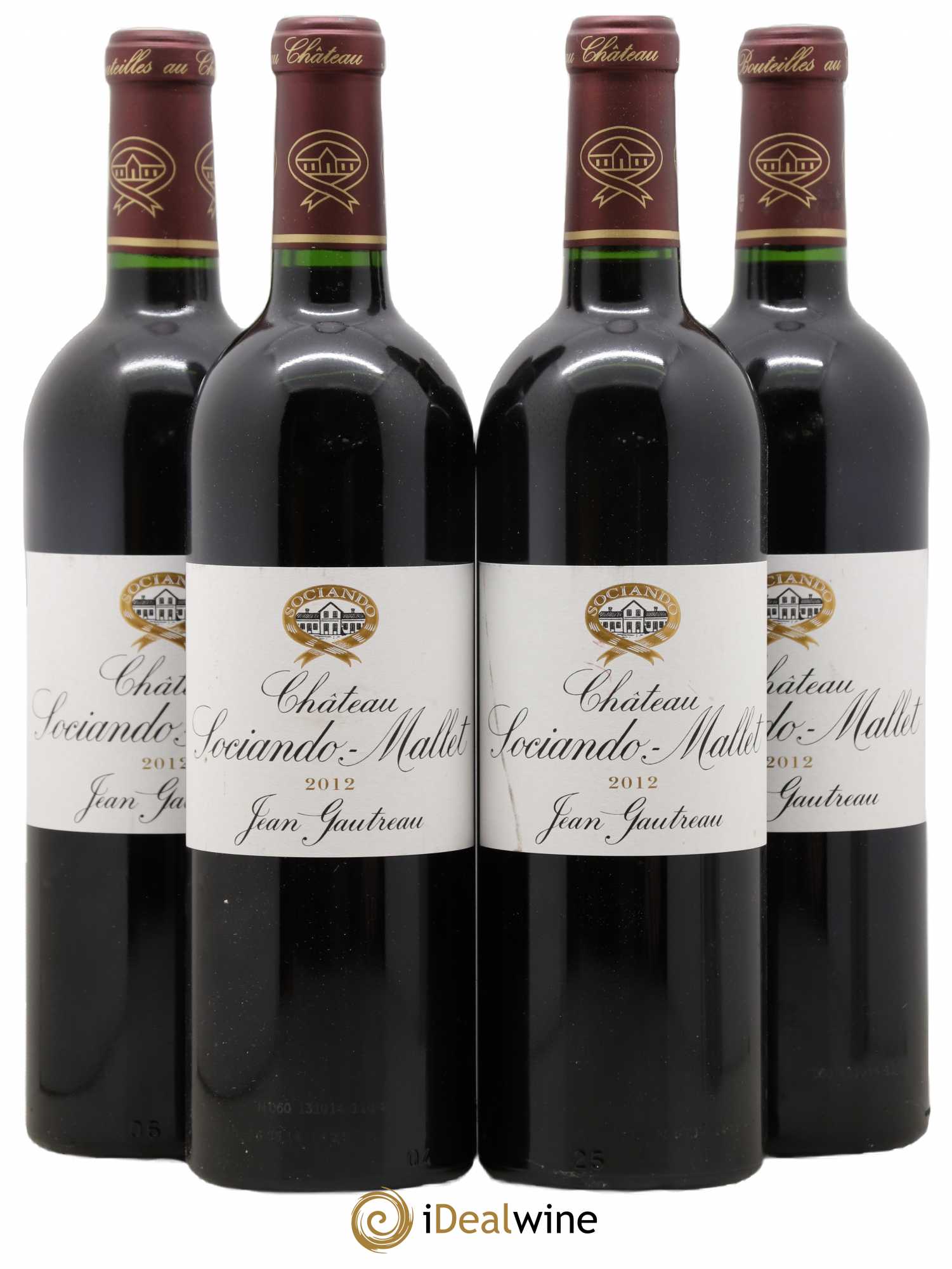 Château Sociando Mallet 2012 - Lot de 4 bouteilles - 0