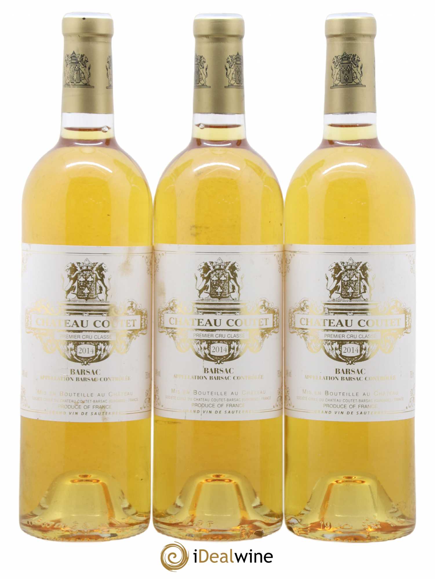 Château Coutet 1er Grand Cru Classé 2014 - Lotto di 3 bottiglie - 0