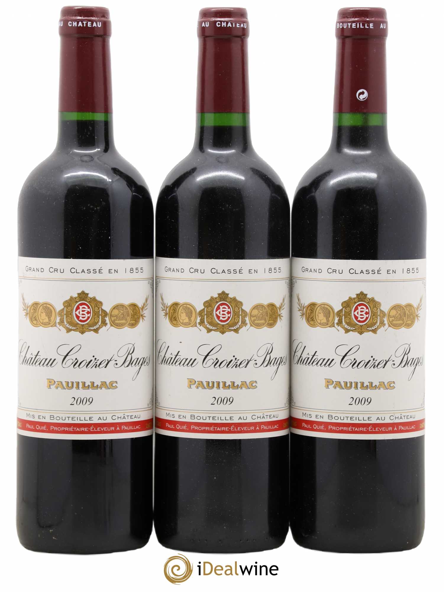 Château Croizet Bages 5ème Grand Cru Classé 2009 - Lot de 3 bouteilles - 0