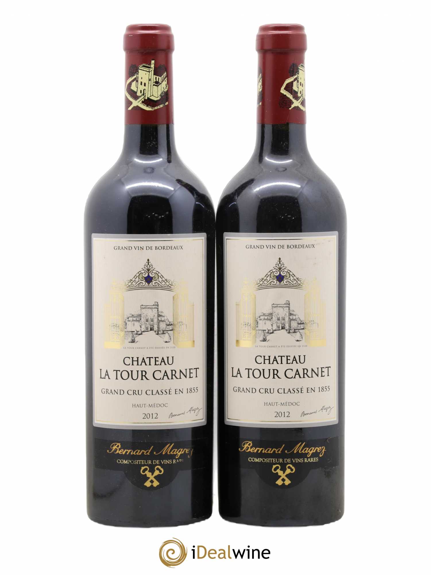 Château la Tour Carnet 4ème Grand Cru Classé 2012 - Lot de 2 bouteilles - 0