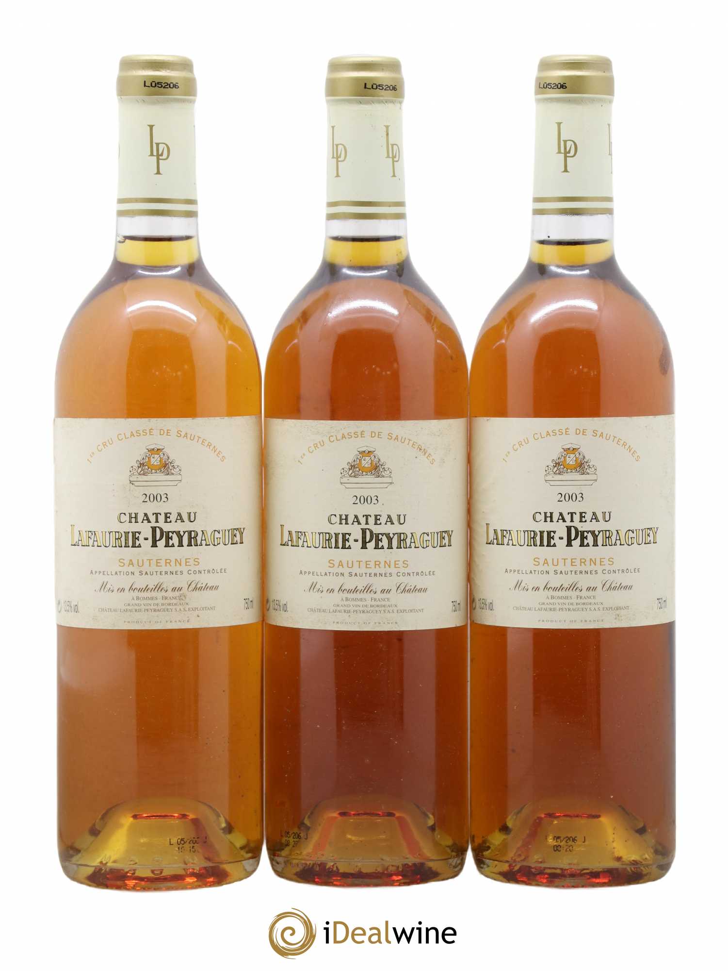 Château Lafaurie-Peyraguey 1er Grand Cru Classé 2003 - Lotto di 3 bottiglie - 0