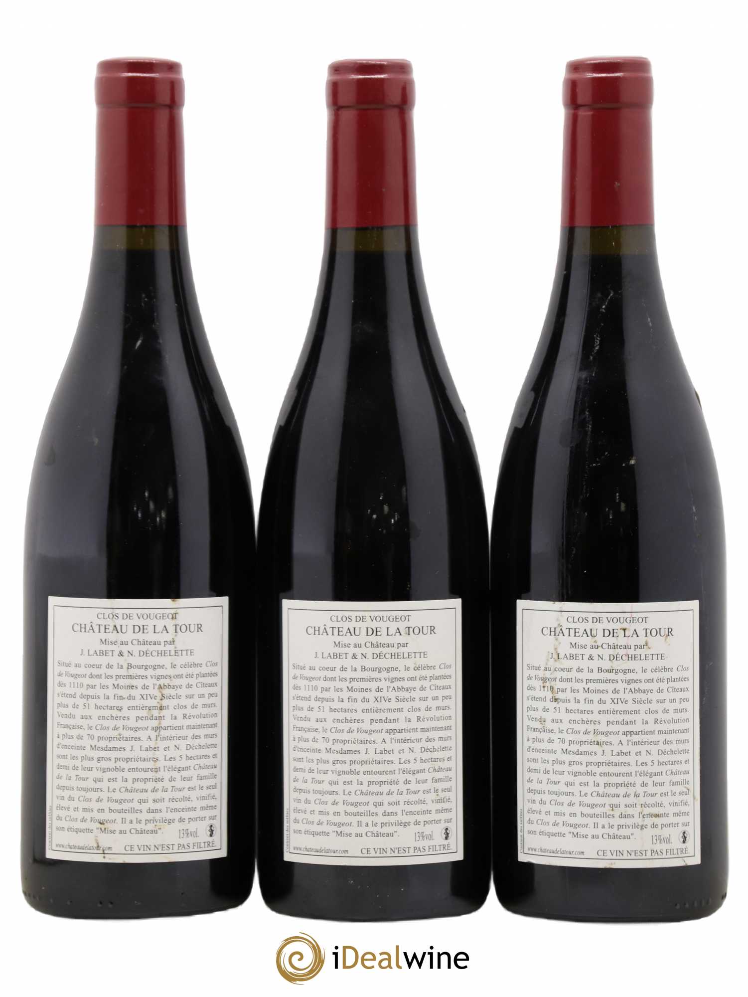Clos de Vougeot Grand Cru Château de La Tour 2009 - Lot de 3 bouteilles - 1