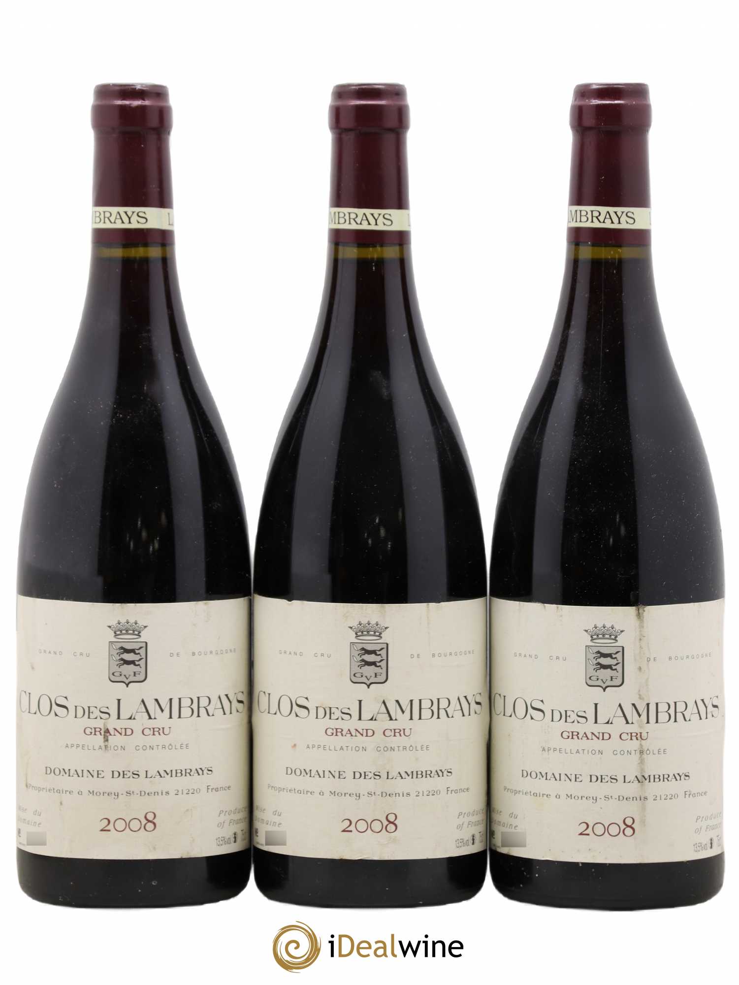 Clos des Lambrays Grand Cru Domaine des Lambrays 2008 - Lot of 3 bottles - 0