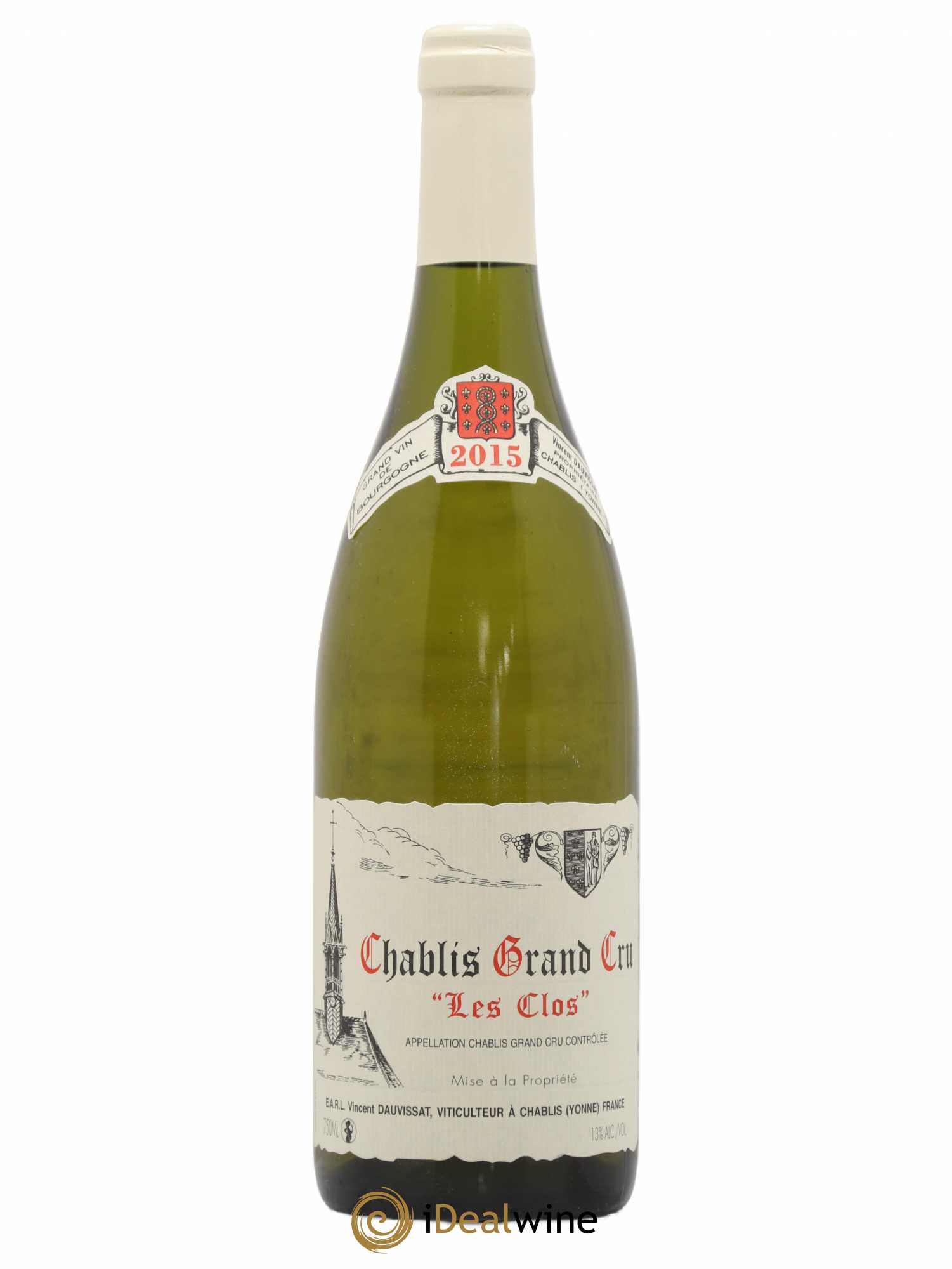 Chablis Grand Cru Les Clos Vincent Dauvissat (Domaine) 2015 - Lot de 1 bouteille - 0