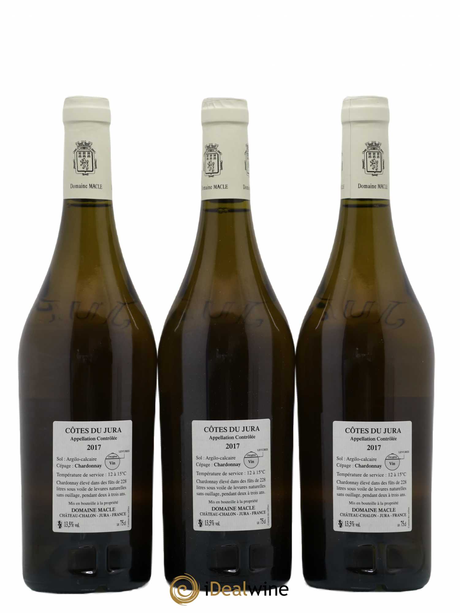 Côtes du Jura Chardonnay sous voile Jean Macle 2017 - Lot de 3 bouteilles - 1