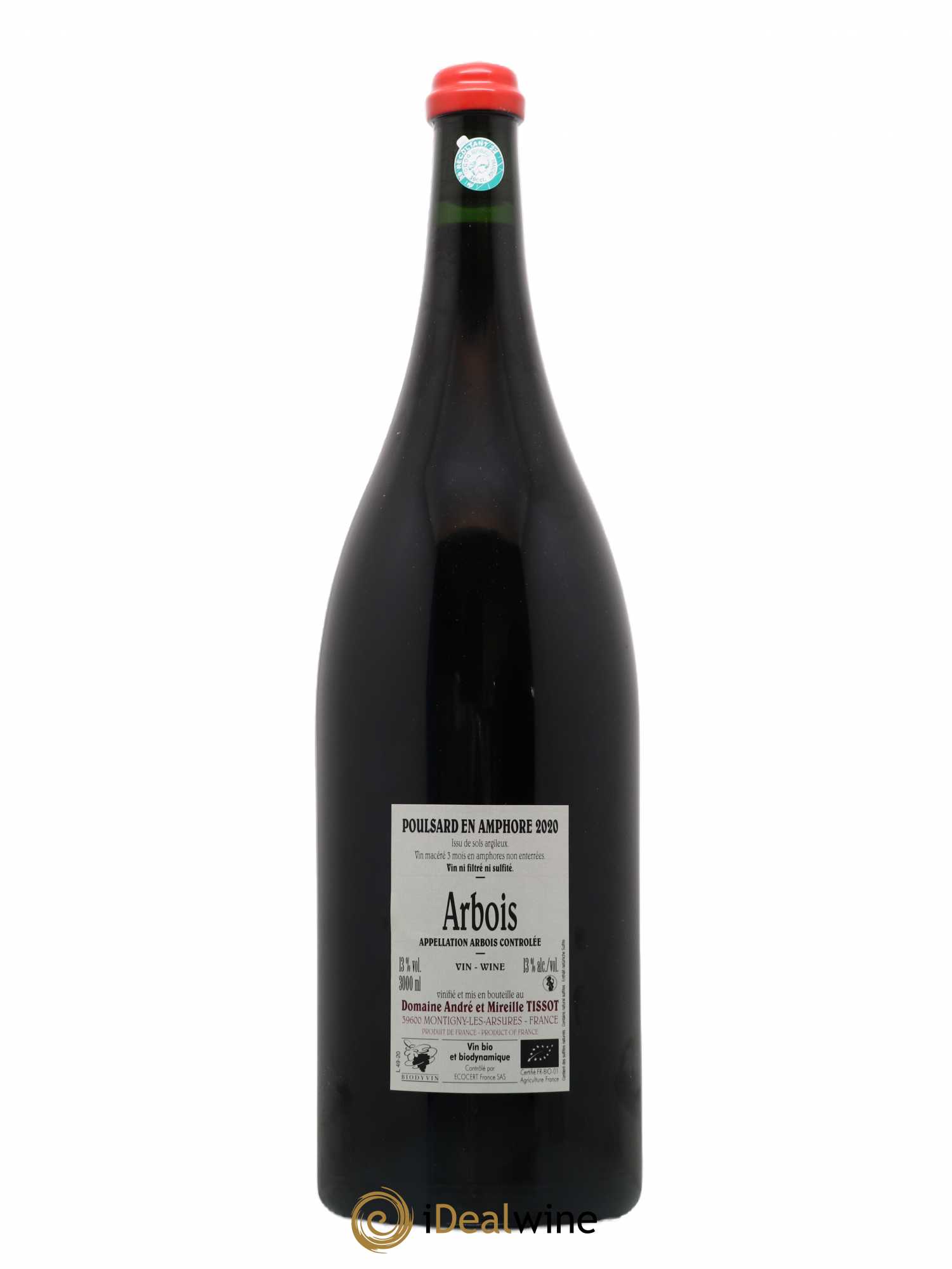 Arbois Poulsard Amphore Bénédicte et Stéphane Tissot 2020 - Lot of 1 double magnum - 1