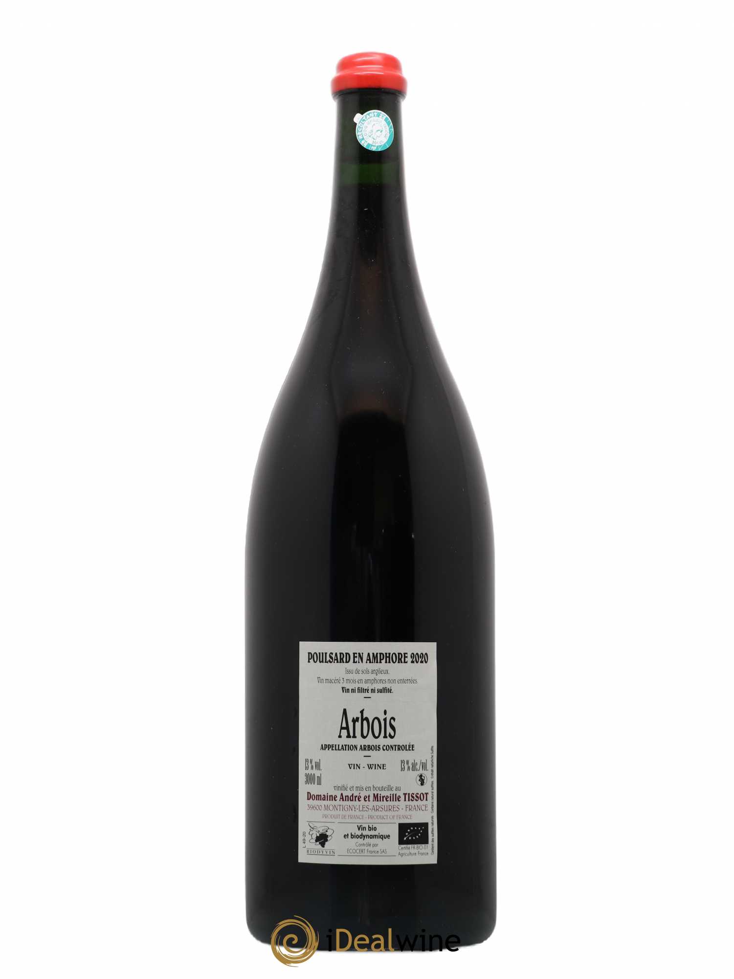 Arbois Poulsard Amphore Bénédicte et Stéphane Tissot 2020 - Lot of 1 double magnum - 1