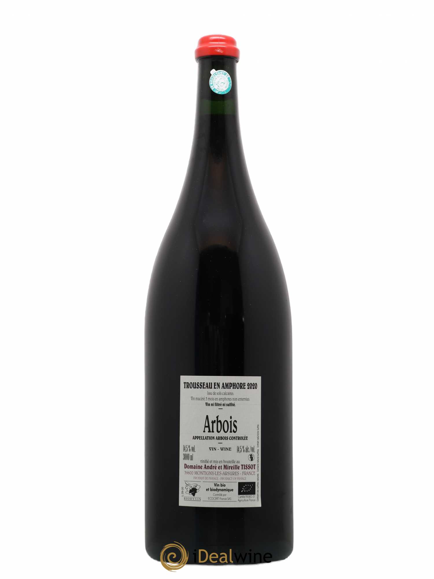 Arbois Trousseau Amphore Bénédicte et Stéphane Tissot 2020 - Lot of 1 double magnum - 1