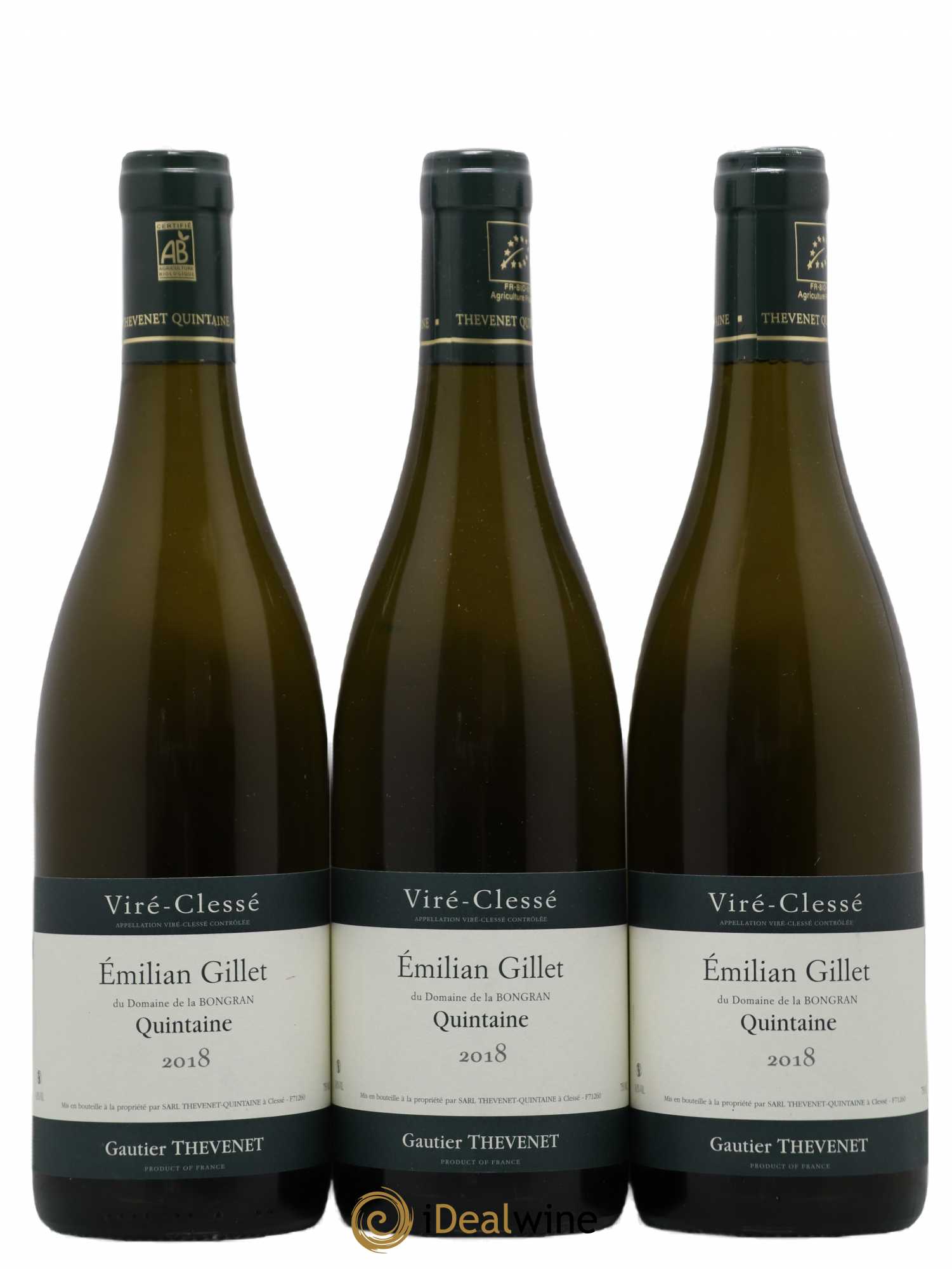 Viré-Clessé Emilian Gillet Domaine de la Bongran (J.Thevenet) 2018 - Lot de 3 bouteilles - 0