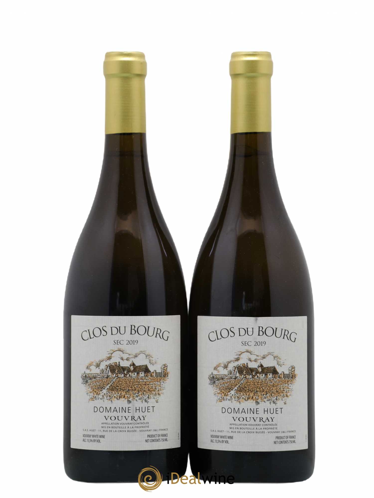 Vouvray Clos du Bourg Sec Domaine Huet 2019 - Lot de 2 bouteilles - 0