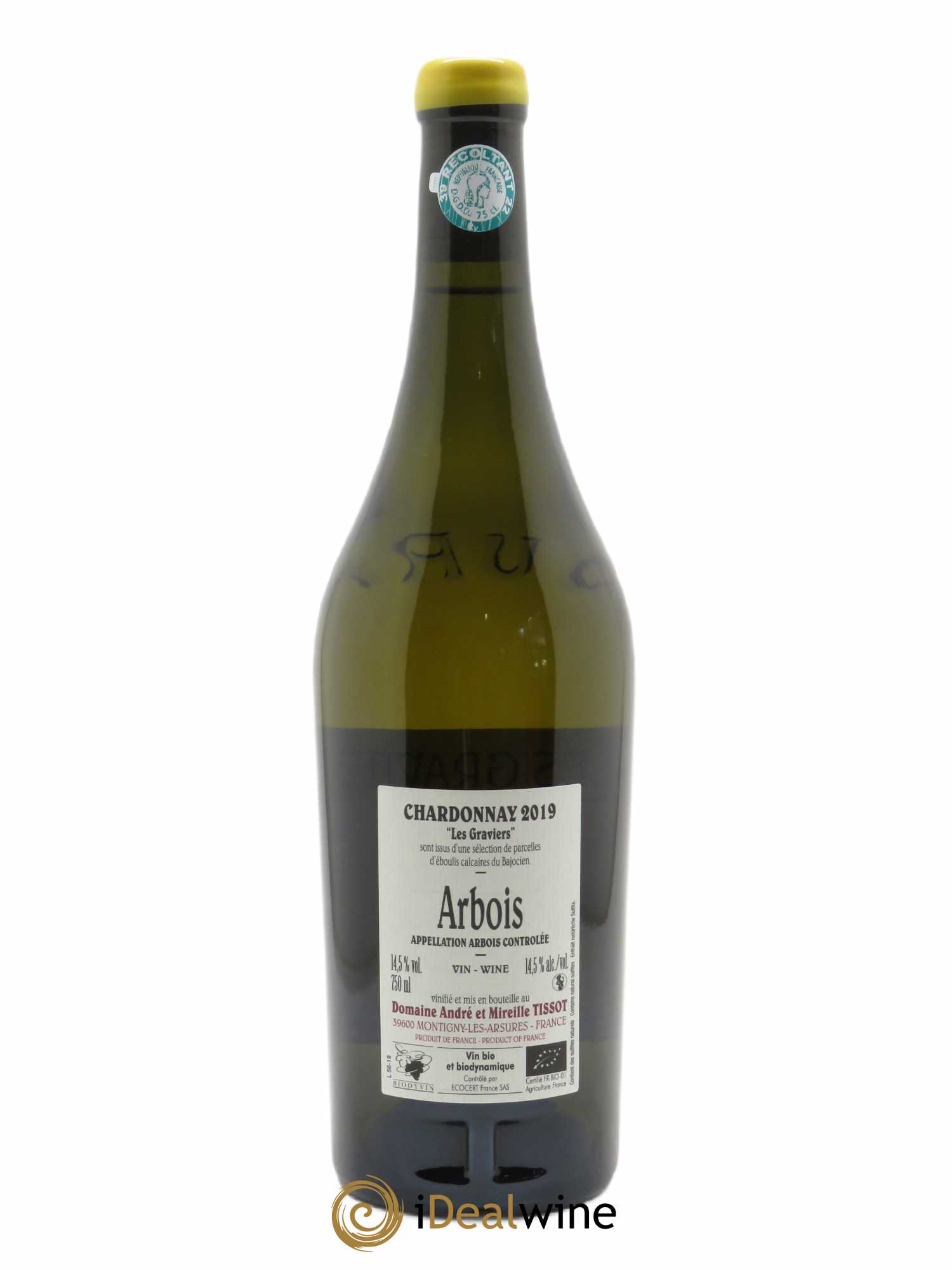 Arbois Chardonnay Les Graviers Bénédicte et Stéphane Tissot 2019 - Lot de 1 bouteille - 1