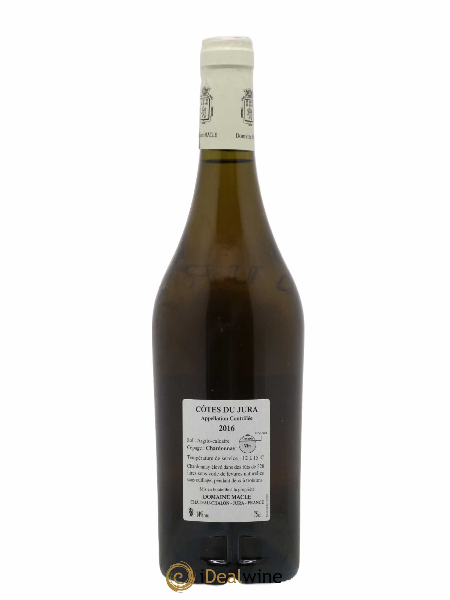 Côtes du Jura Chardonnay sous voile Jean Macle 2016 - Lot de 1 bouteille - 1