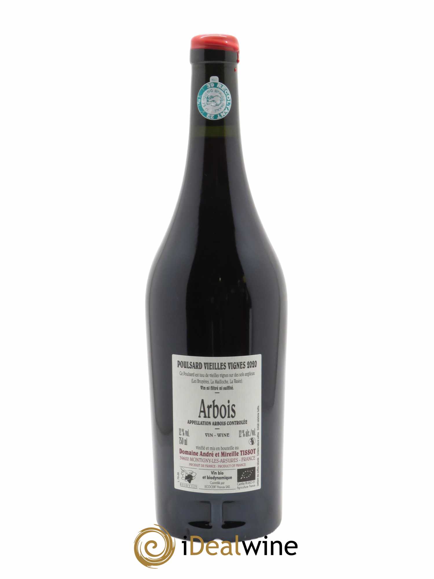 Arbois Poulsard Vieilles Vignes Bénédicte et Stéphane Tissot 2020 - Lot de 1 bouteille - 1