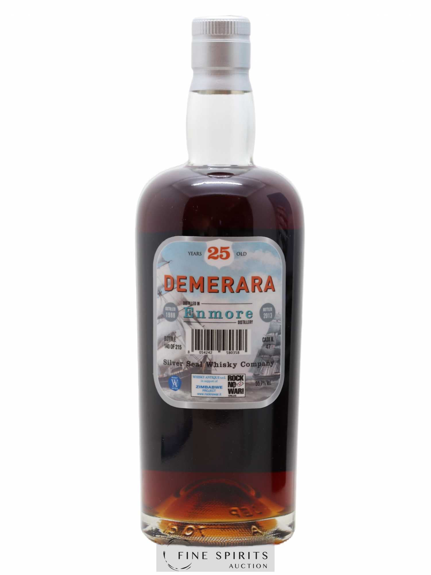 Enmore 25 years 1988 Silver Seal Whisky Company Cask n°47 - One of 215 - bottled 2013 Whisky Antique - Lot of 1 bottle - 2