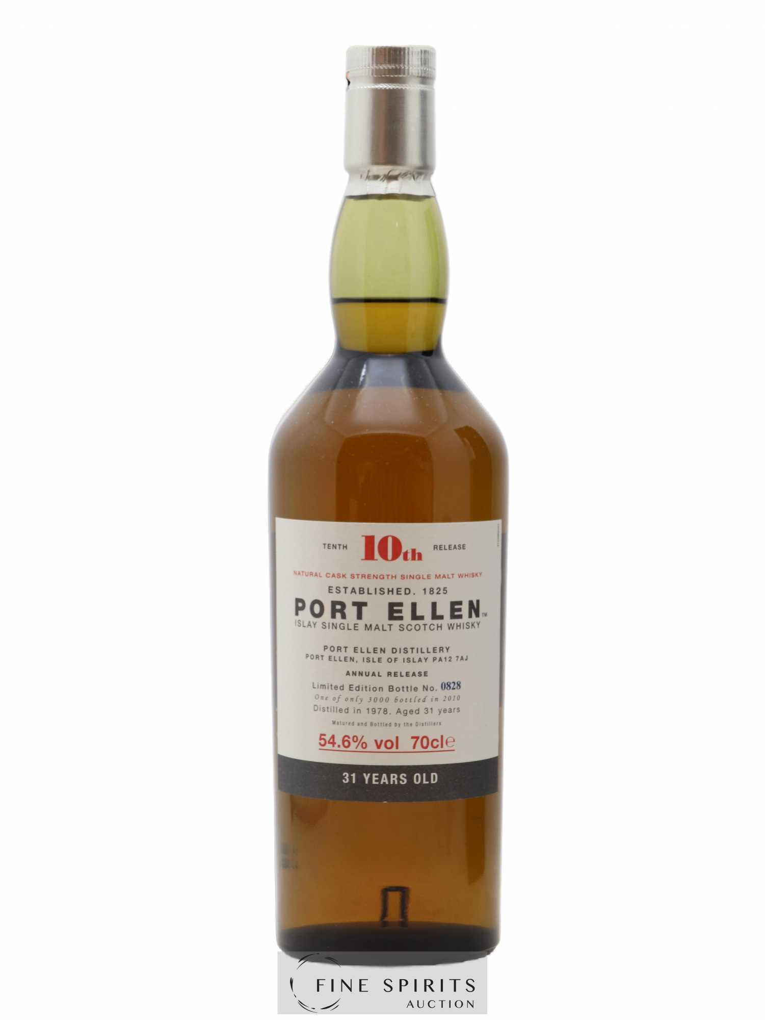 Port Ellen 31 years 1978 Of. 10th Release Natural Cask Strength - One of 3000 - bottled 2010 Limited Edition - Lot de 1 bouteille - 1
