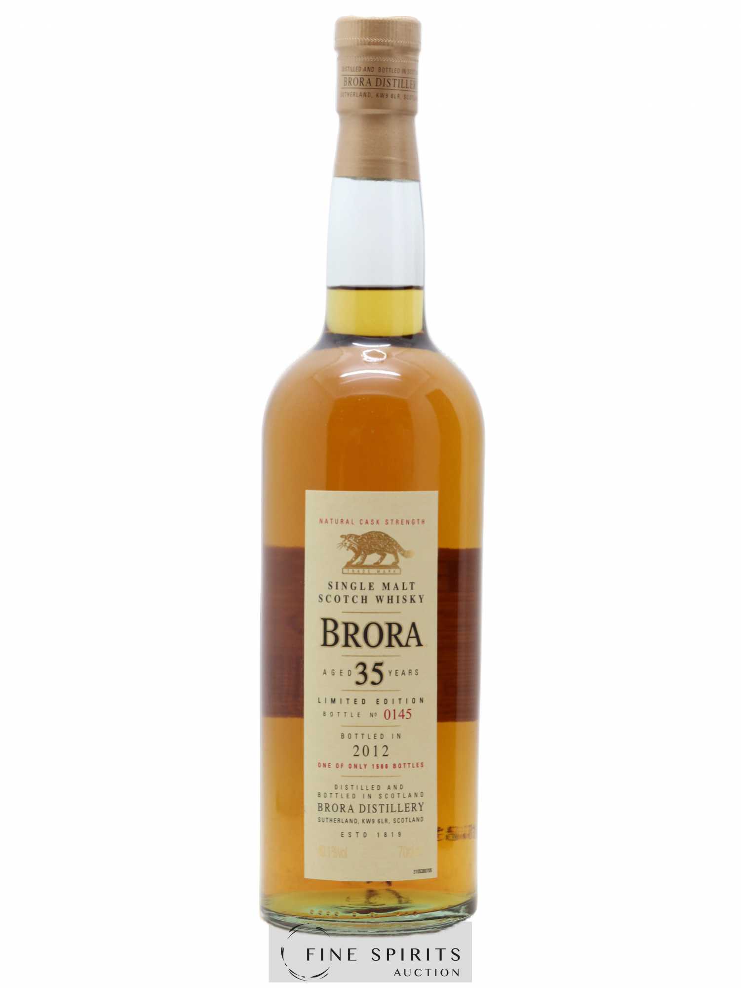 Brora 35 years Of. Natural Cask Strengh - One of 1566 - bottled 2012 Limited Edition - Posten von 1 Flasche - 1