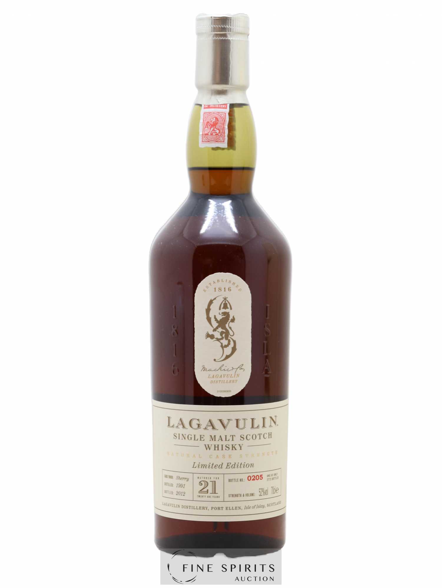 Lagavulin 21 years 1991 Of. Natural Cask Strength Sherry Cask Finish - One of 2772 - bottled 2012 Limited Edition - Lot de 1 bouteille - 1