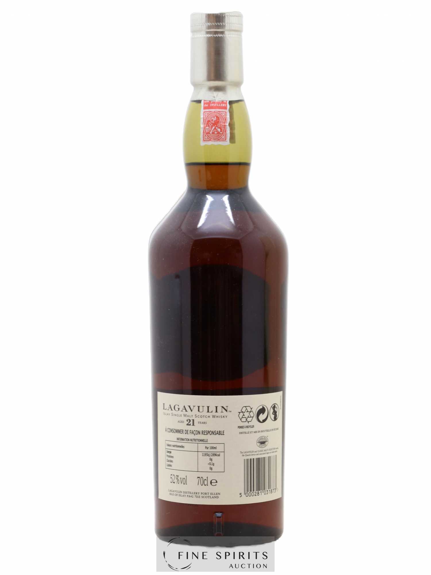 Lagavulin 21 years 1991 Of. Natural Cask Strength Sherry Cask Finish - One of 2772 - bottled 2012 Limited Edition - Lot de 1 bouteille - 2
